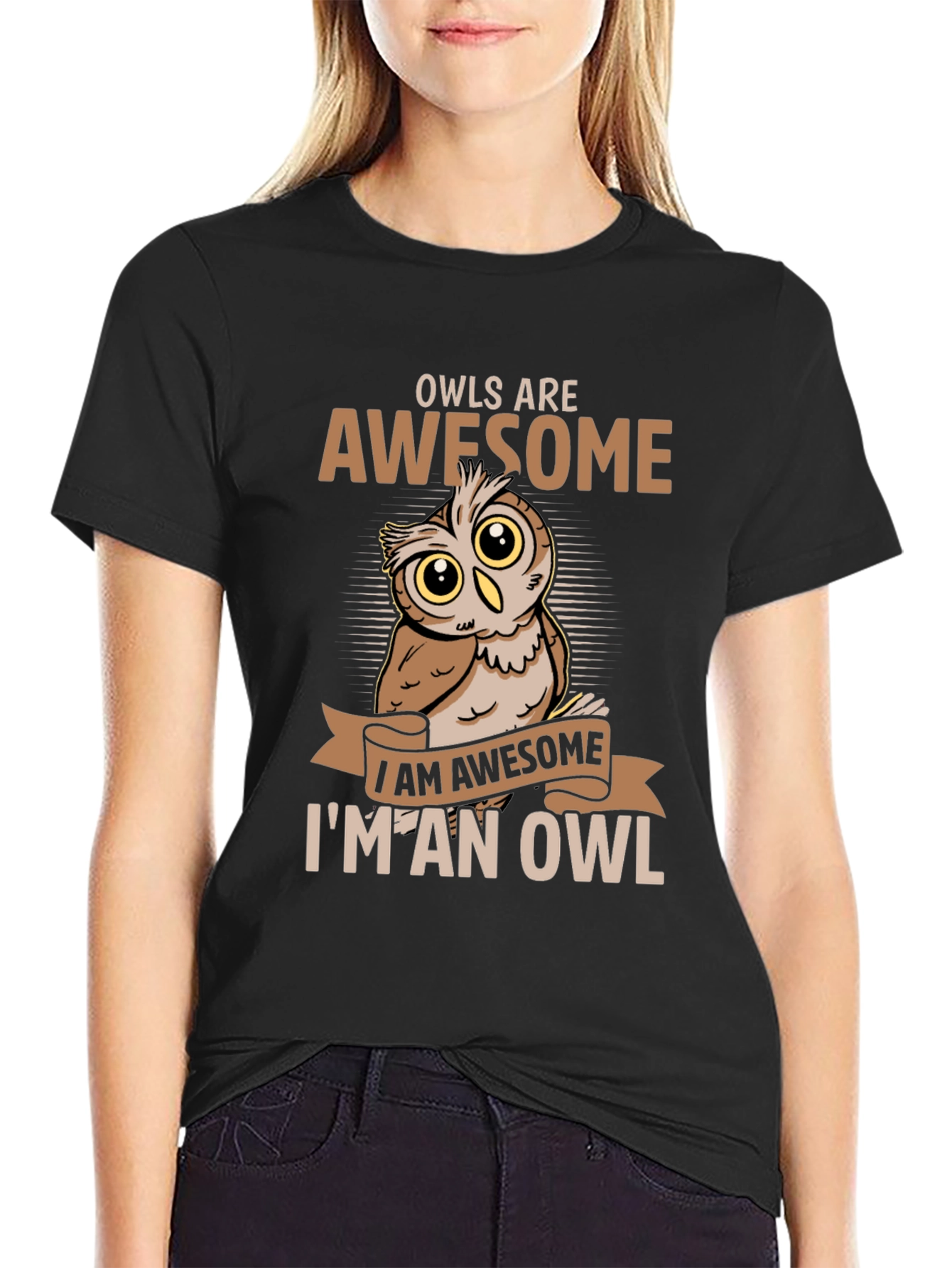 Awesome Owl Graphic Tee - Owls Are Awesome