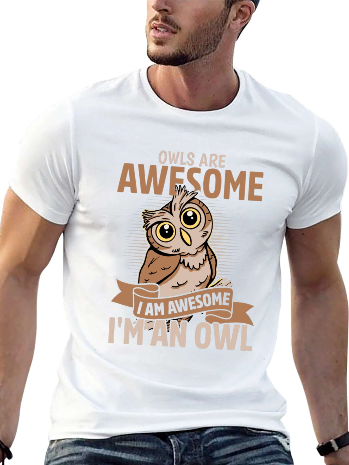 Awesome Owl Graphic Tee - Owls Are Awesome