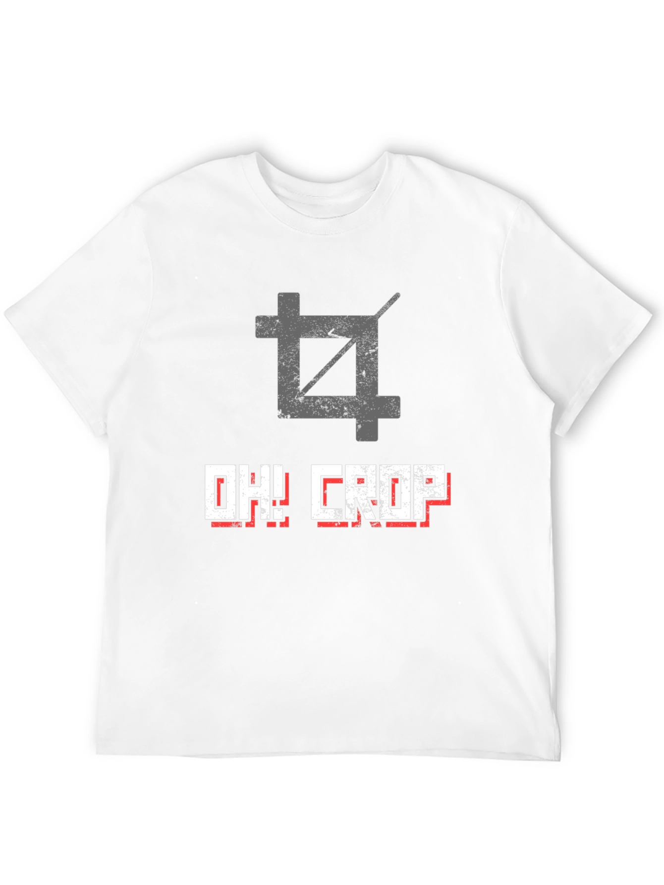 Oh! Crop Graphic Tee - Black Cotton T-Shirt
