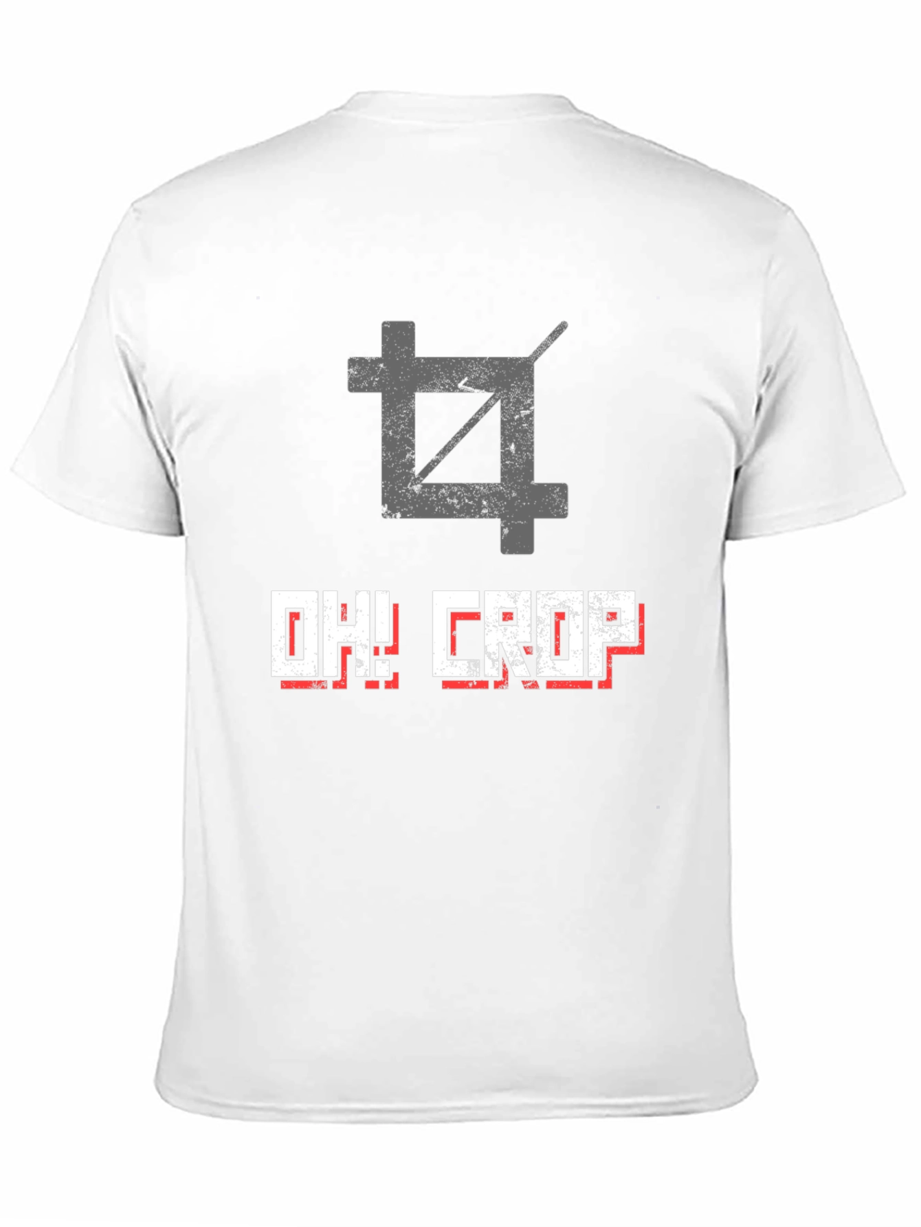 Oh! Crop Graphic Tee - Black Cotton T-Shirt