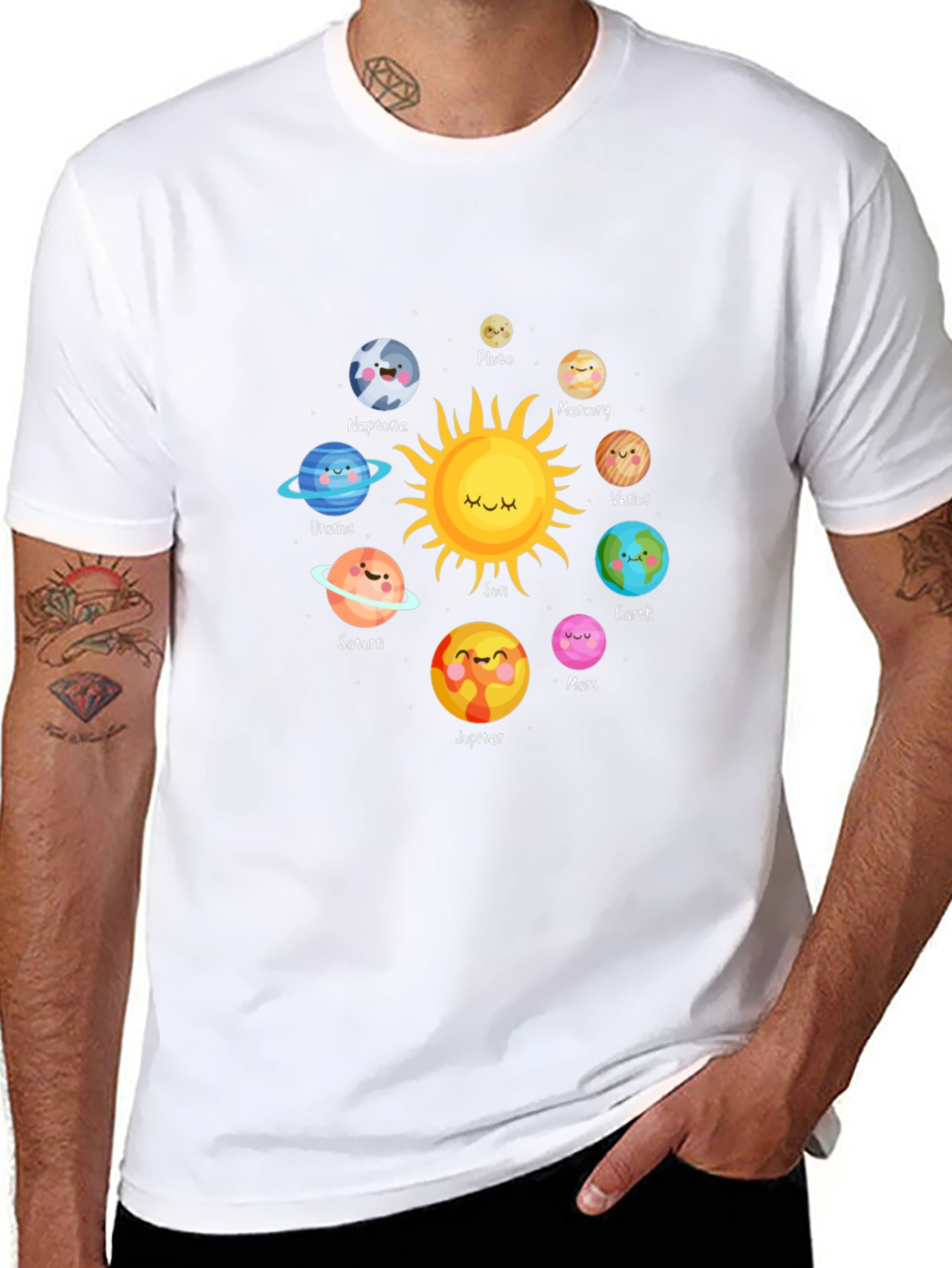 Cartoon Planets T-Shirt - Space Theme