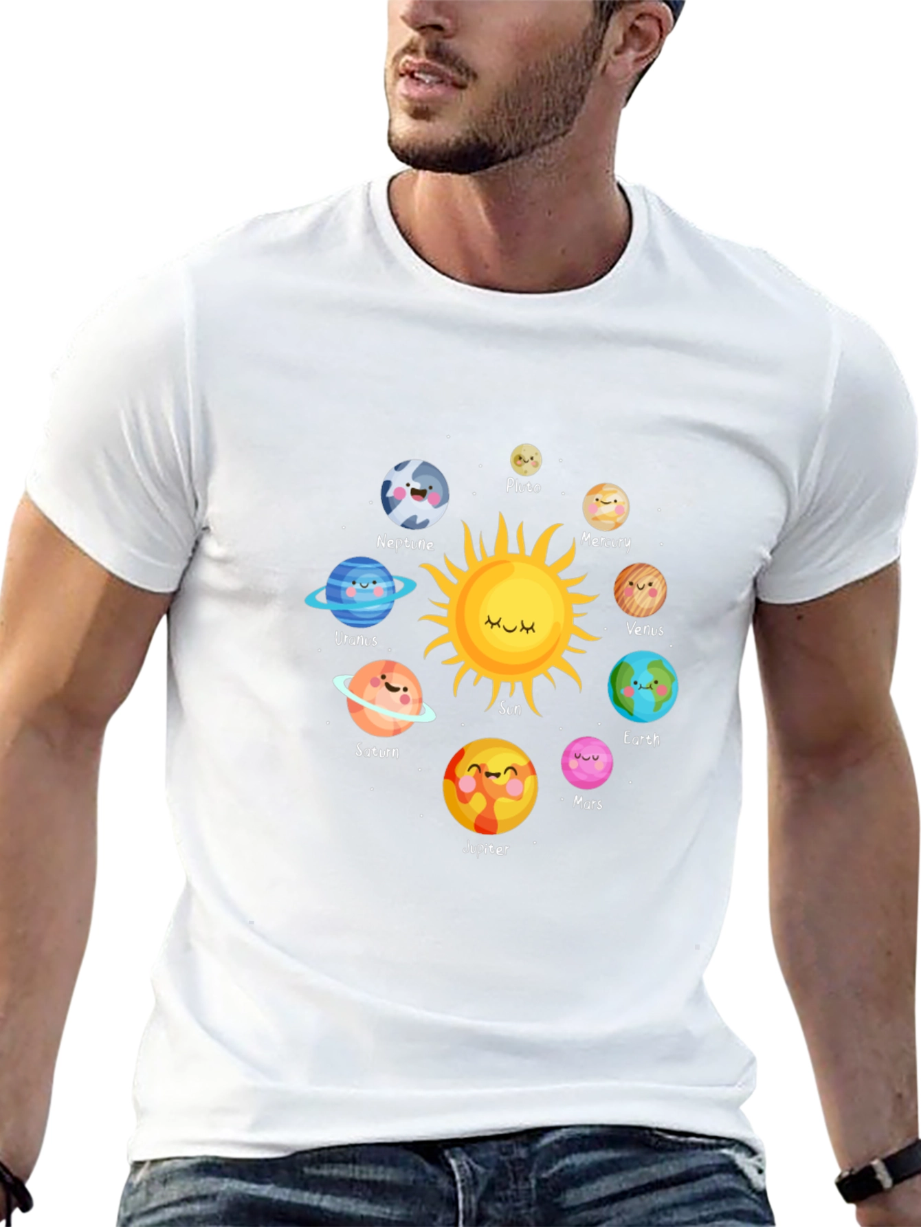 Cartoon Planets T-Shirt - Space Theme
