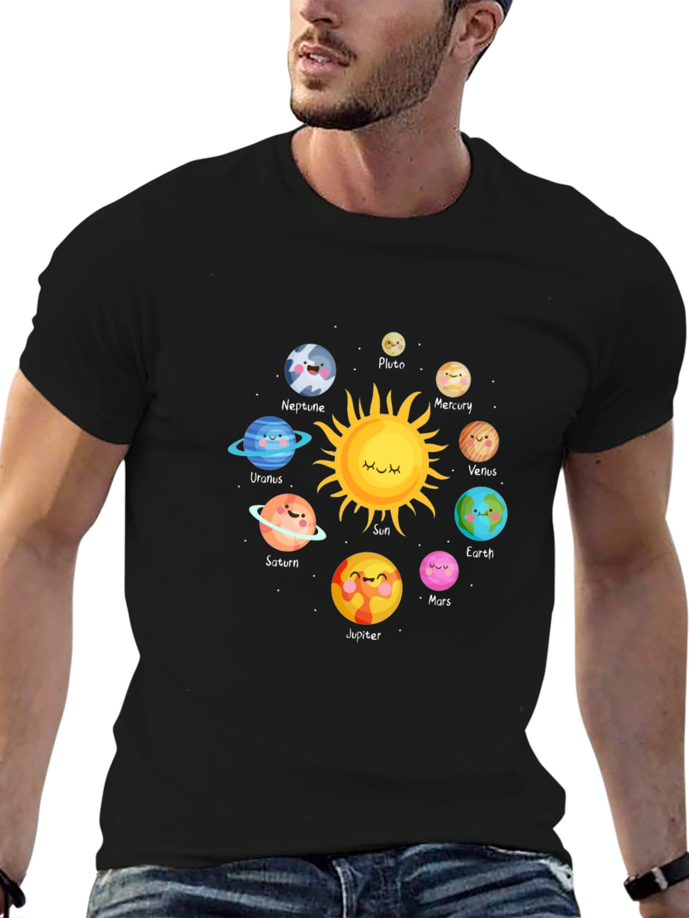 Cartoon Planets T-Shirt - Space Theme