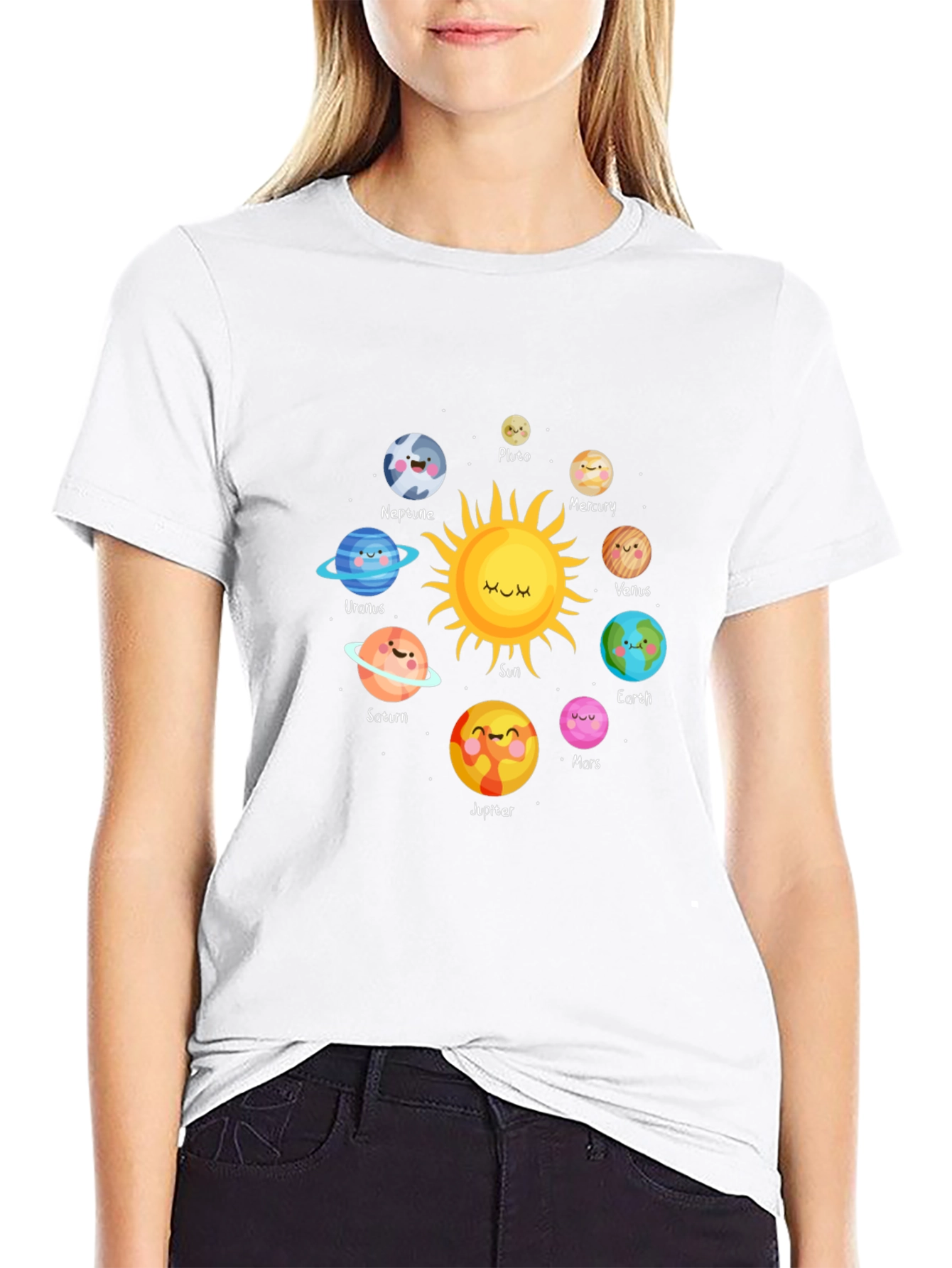 Cartoon Planets T-Shirt - Space Theme
