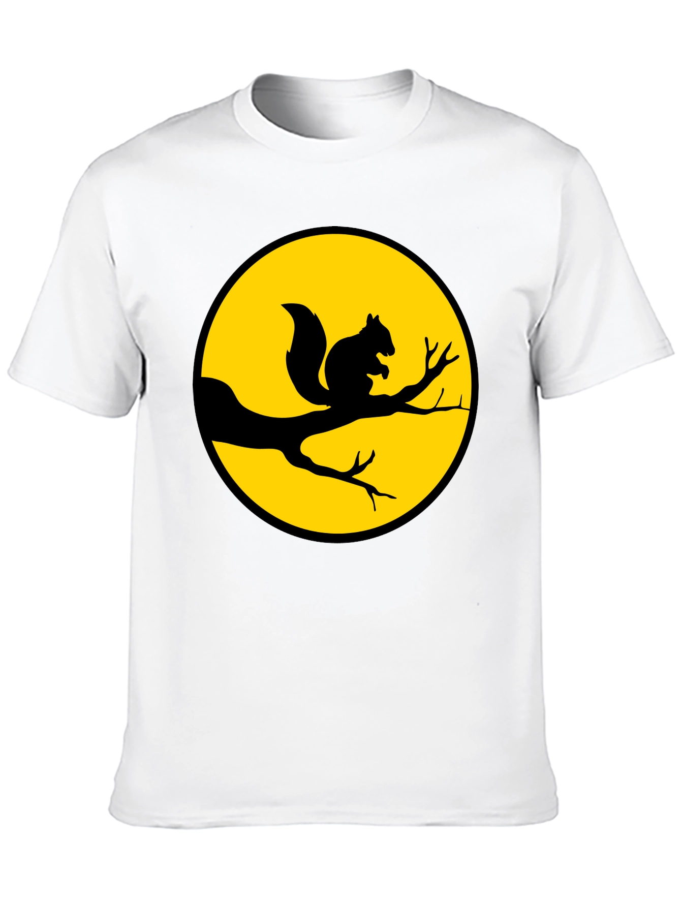 Squirrel Silhouette T-Shirt - Nature Inspired Graphic Tee