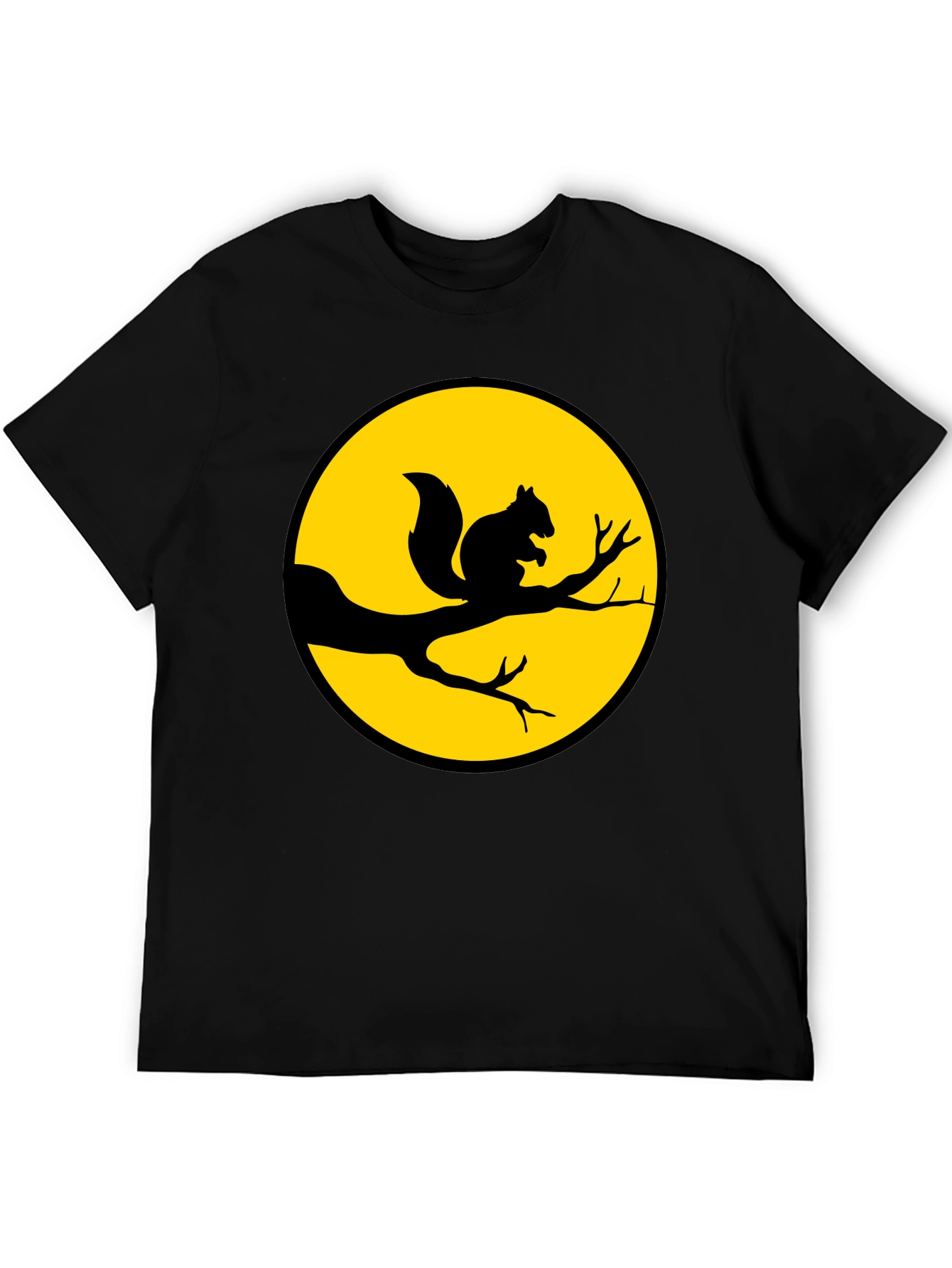 Squirrel Silhouette T-Shirt - Nature Inspired Graphic Tee