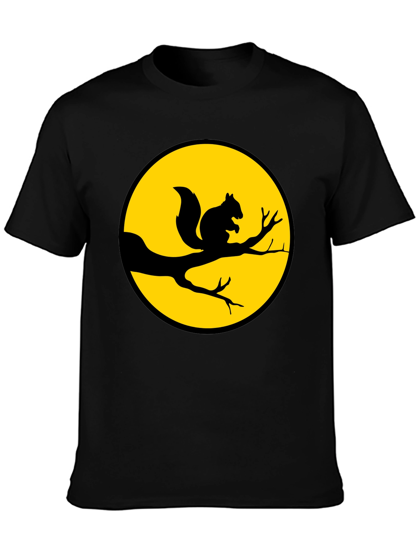 Squirrel Silhouette T-Shirt - Nature Inspired Graphic Tee
