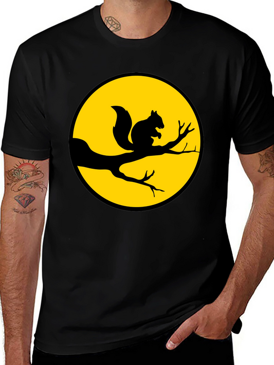 Squirrel Silhouette T-Shirt - Nature Inspired Graphic Tee