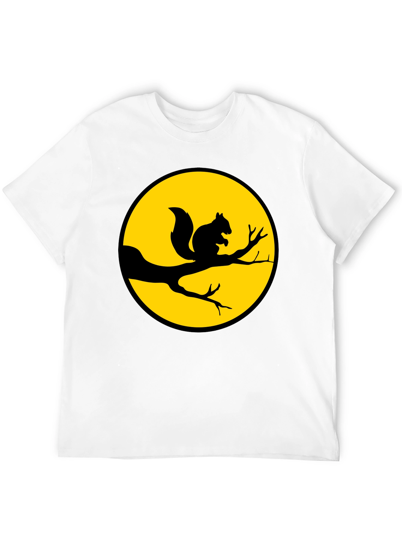 Squirrel Silhouette T-Shirt - Nature Inspired Graphic Tee