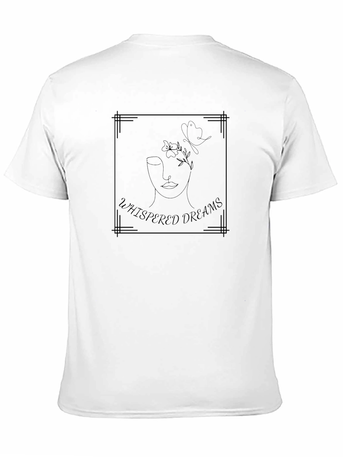 Whispered Dreams Graphic Tee - Black Modern Design