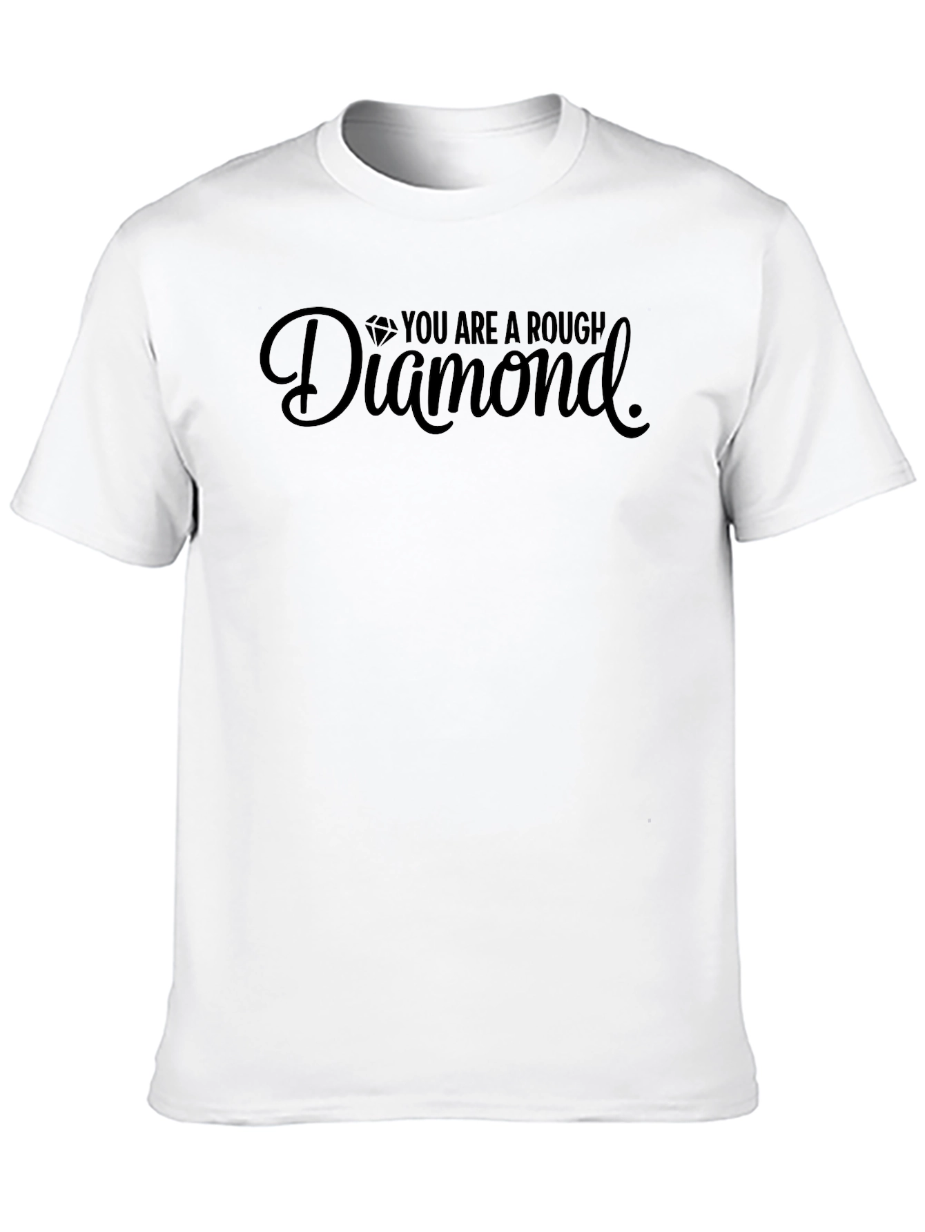 Rough Diamond Graphic Tee - Black Cotton T-Shirt