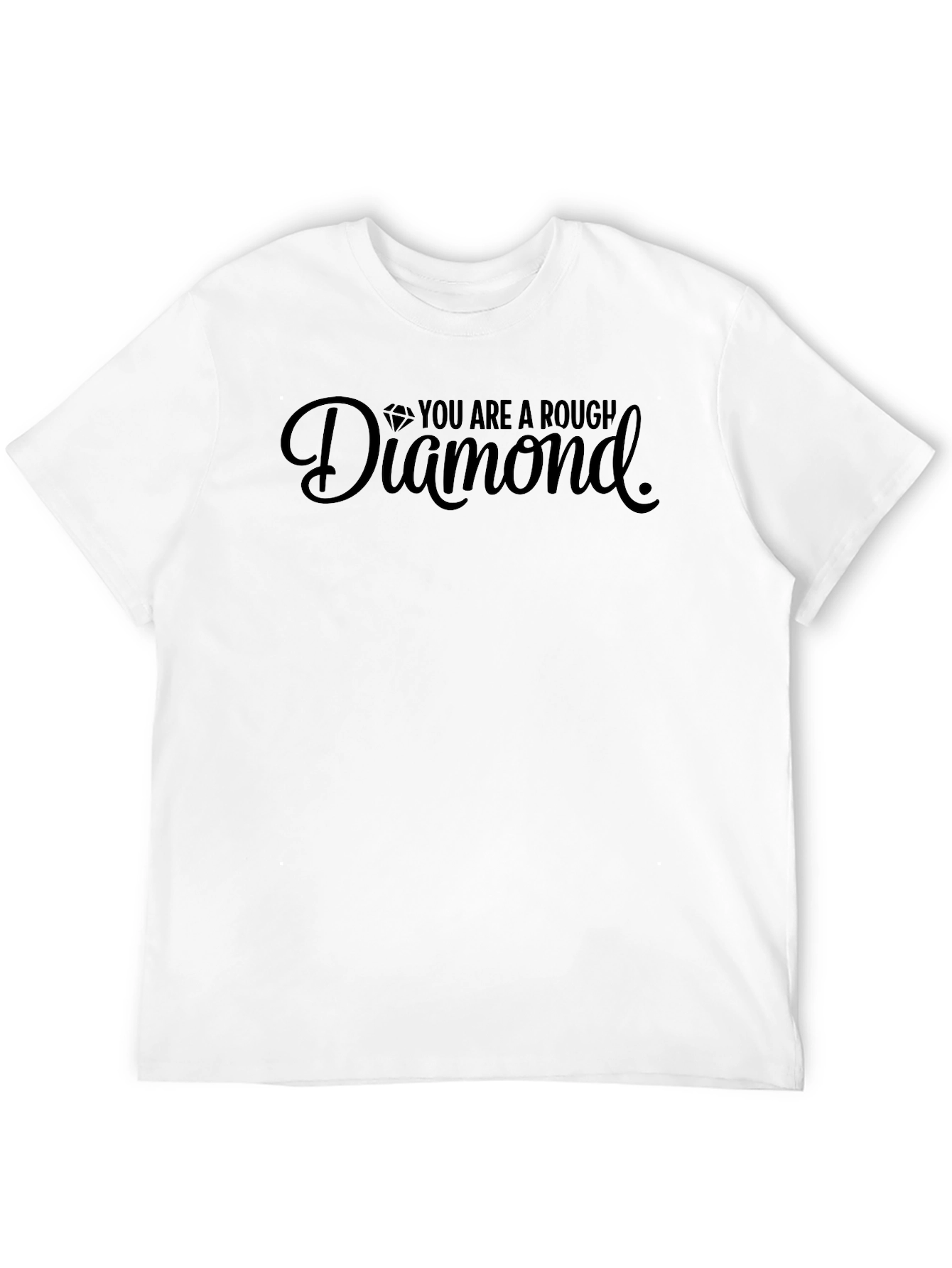 Rough Diamond Graphic Tee - Black Cotton T-Shirt