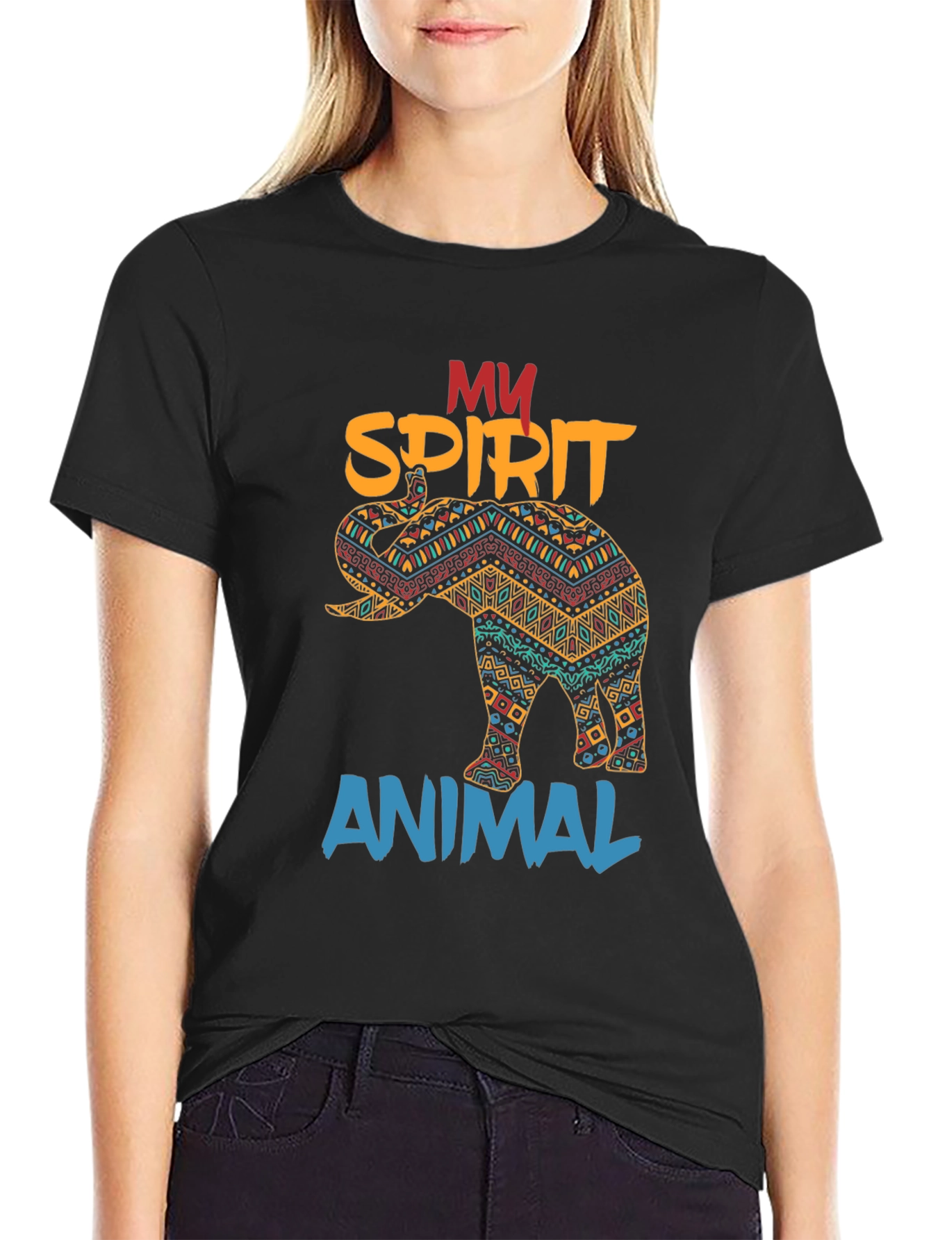 Elephant Spirit Animal Graphic T-Shirt