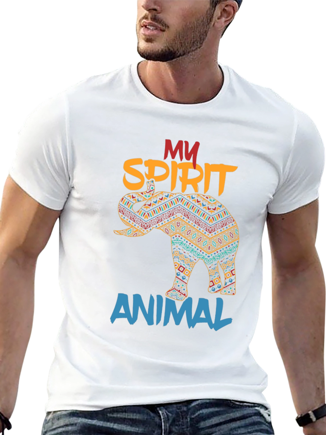 Elephant Spirit Animal Graphic T-Shirt