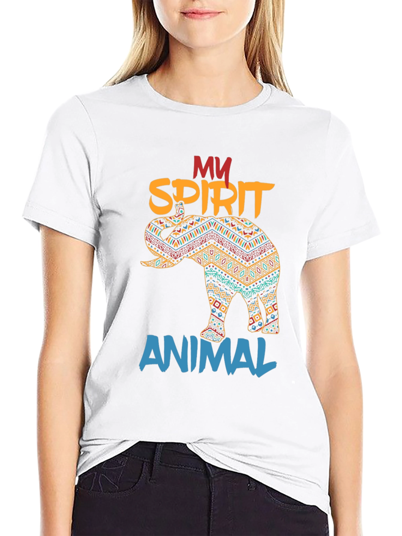 Elephant Spirit Animal Graphic T-Shirt