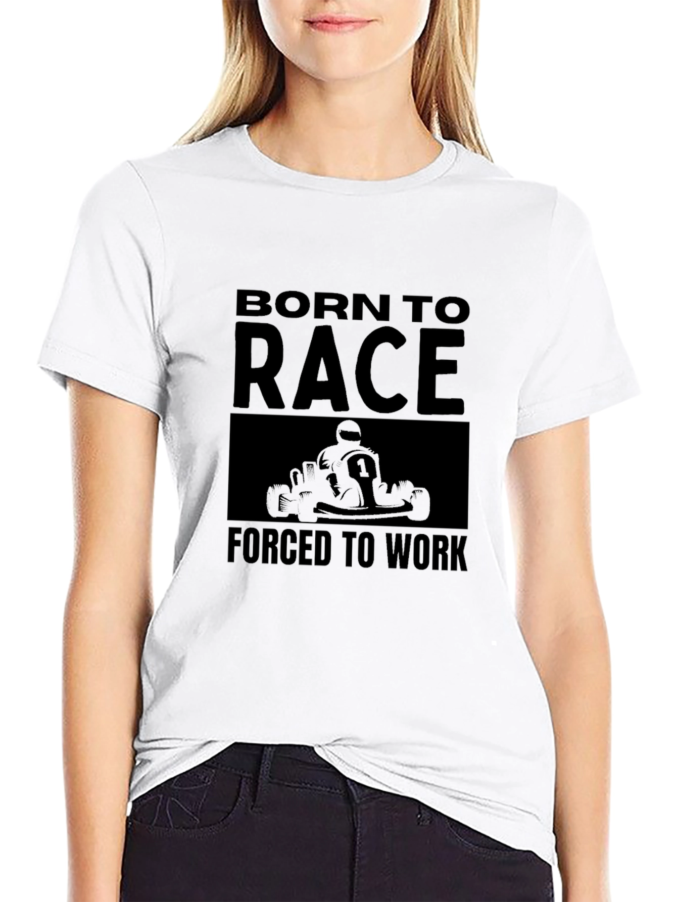 Born to Race Black Graphic T-Shirt