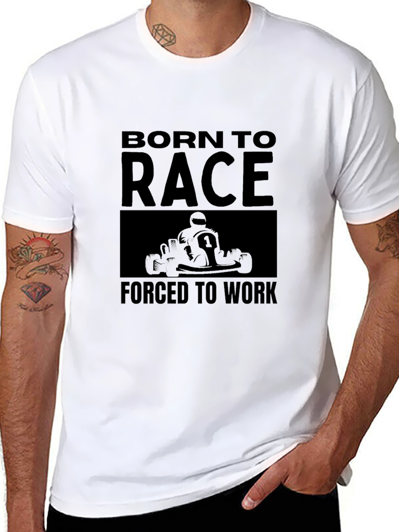 Born to Race Black Graphic T-Shirt