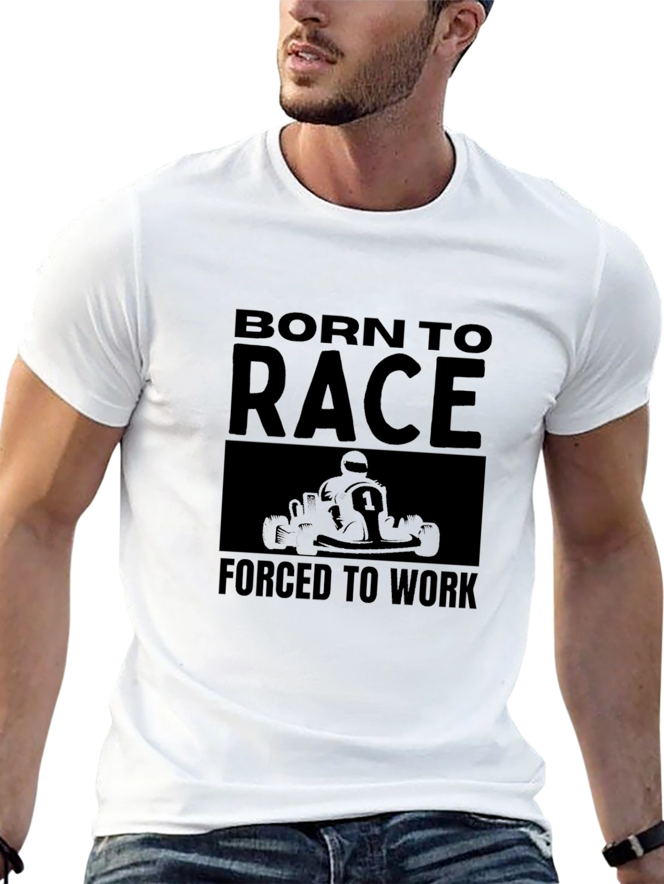 Born to Race Black Graphic T-Shirt