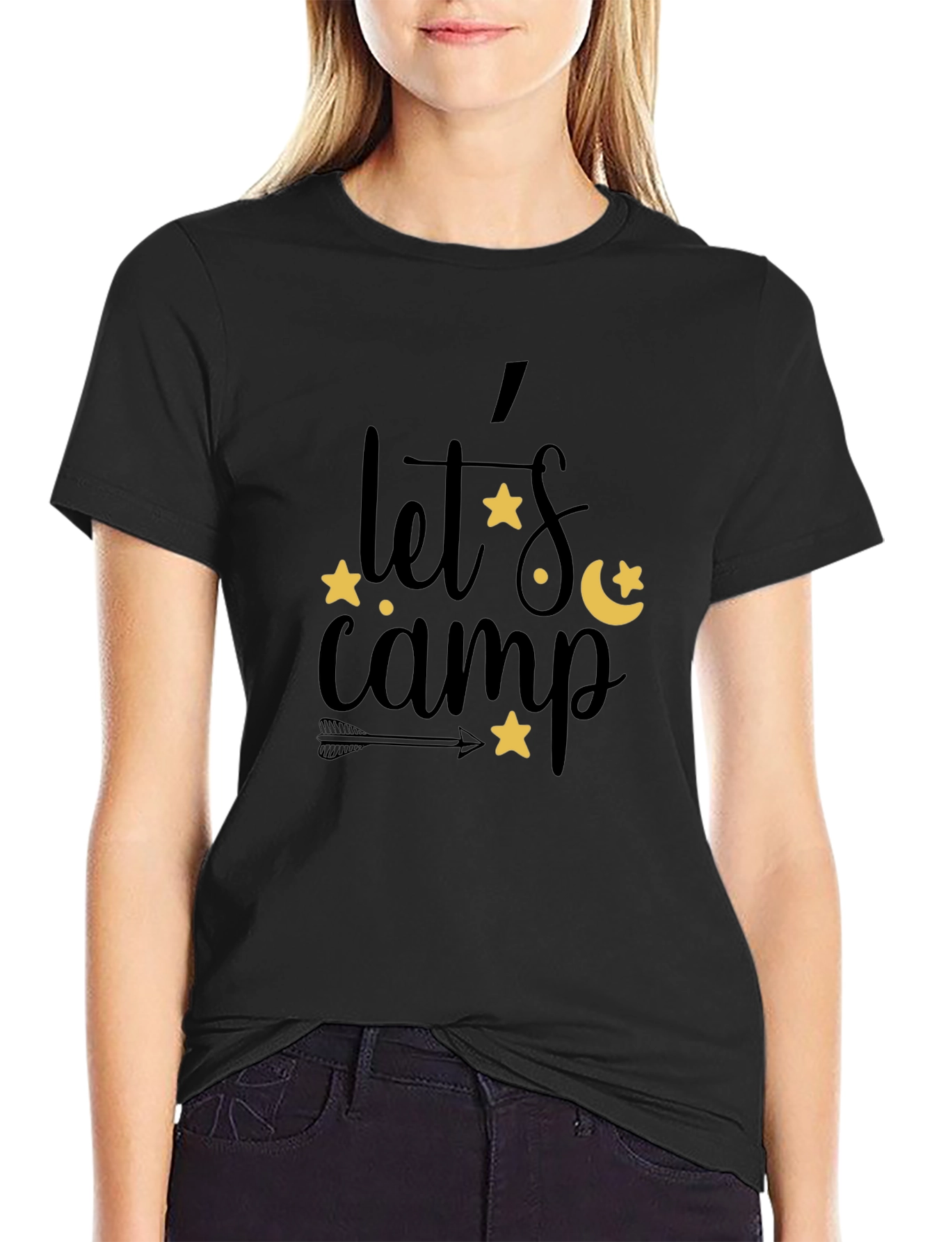 Lets Camp Graphic Tee - Black