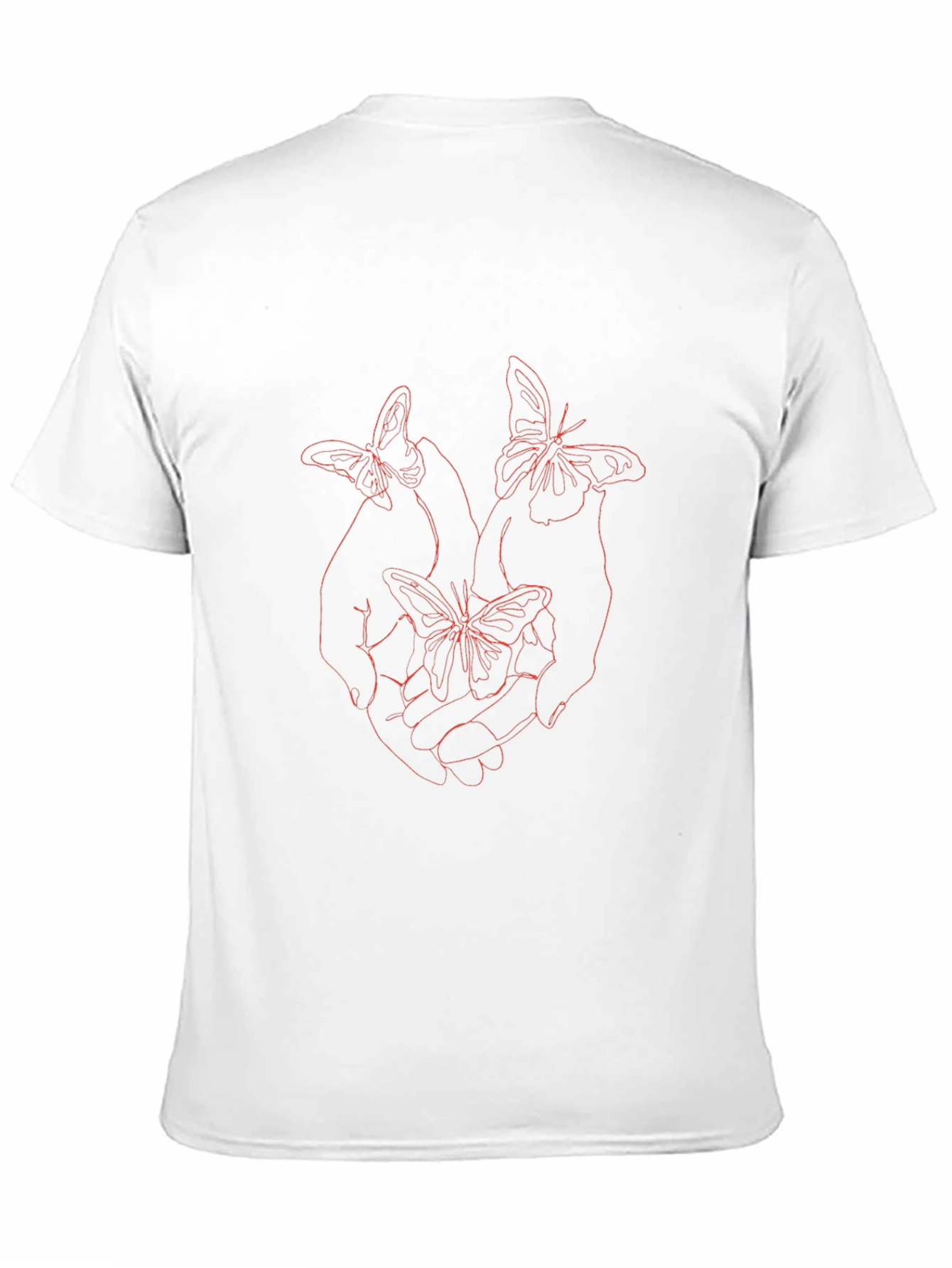 Butterfly Hands Graphic Black T-Shirt
