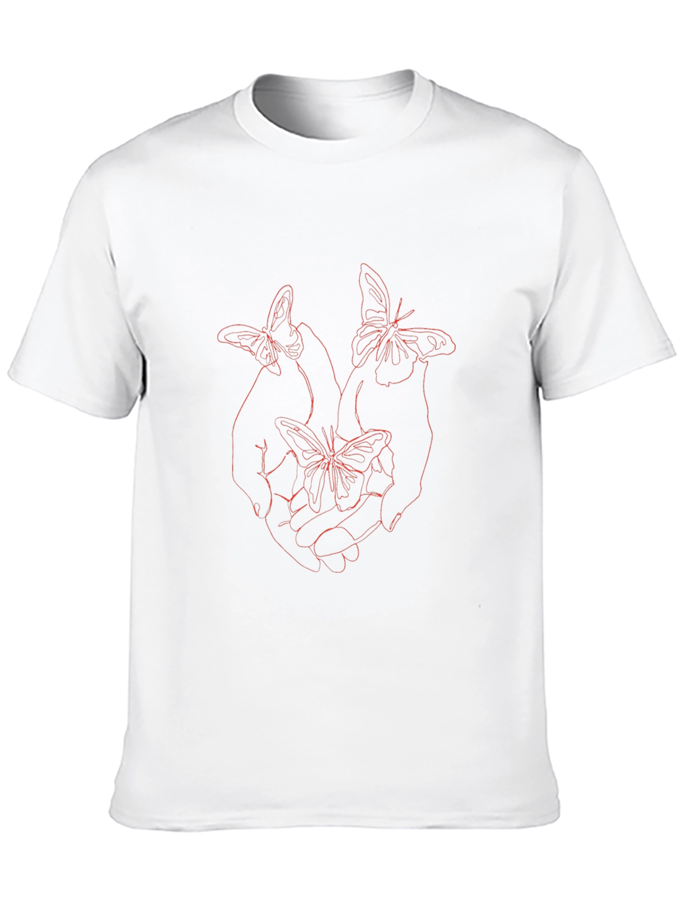 Butterfly Hands Graphic Black T-Shirt
