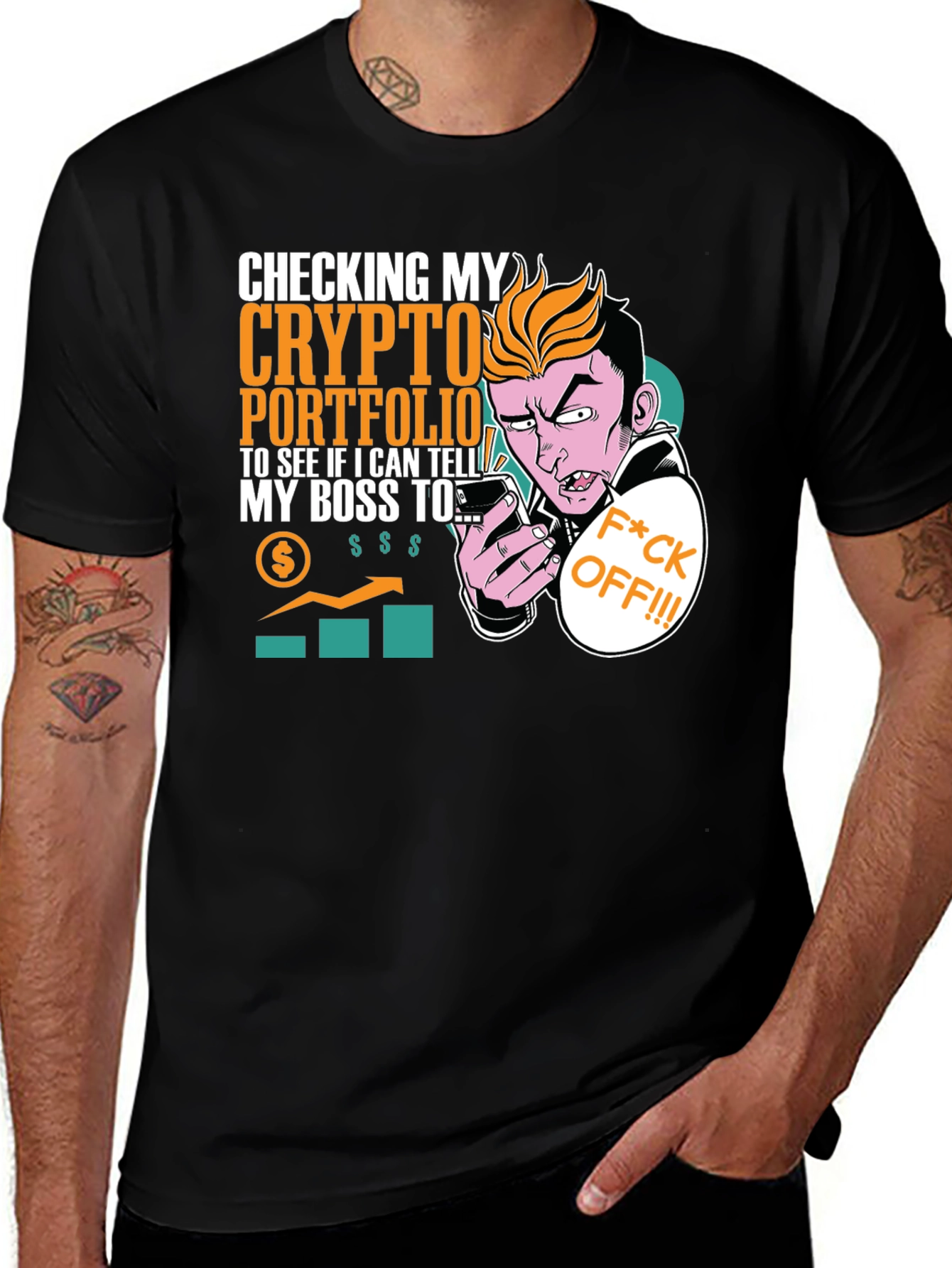 Crypto Portfolio T-Shirt - Funny Boss Joke