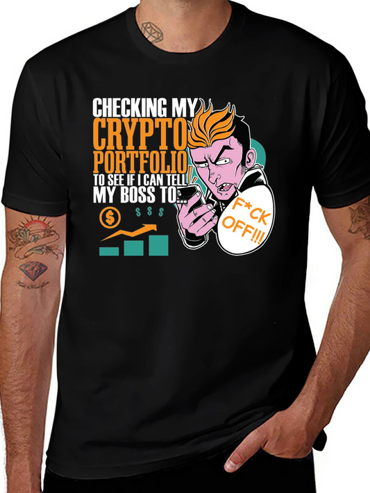 Crypto Portfolio T-Shirt - Funny Boss Joke
