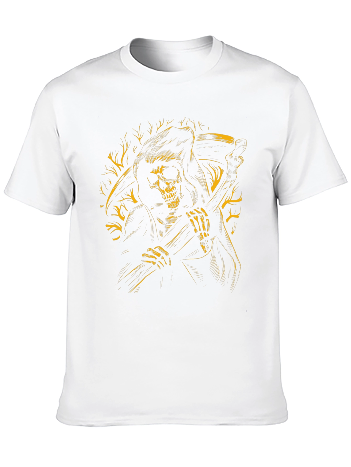 Grim Reaper Graphic Print Black T-Shirt