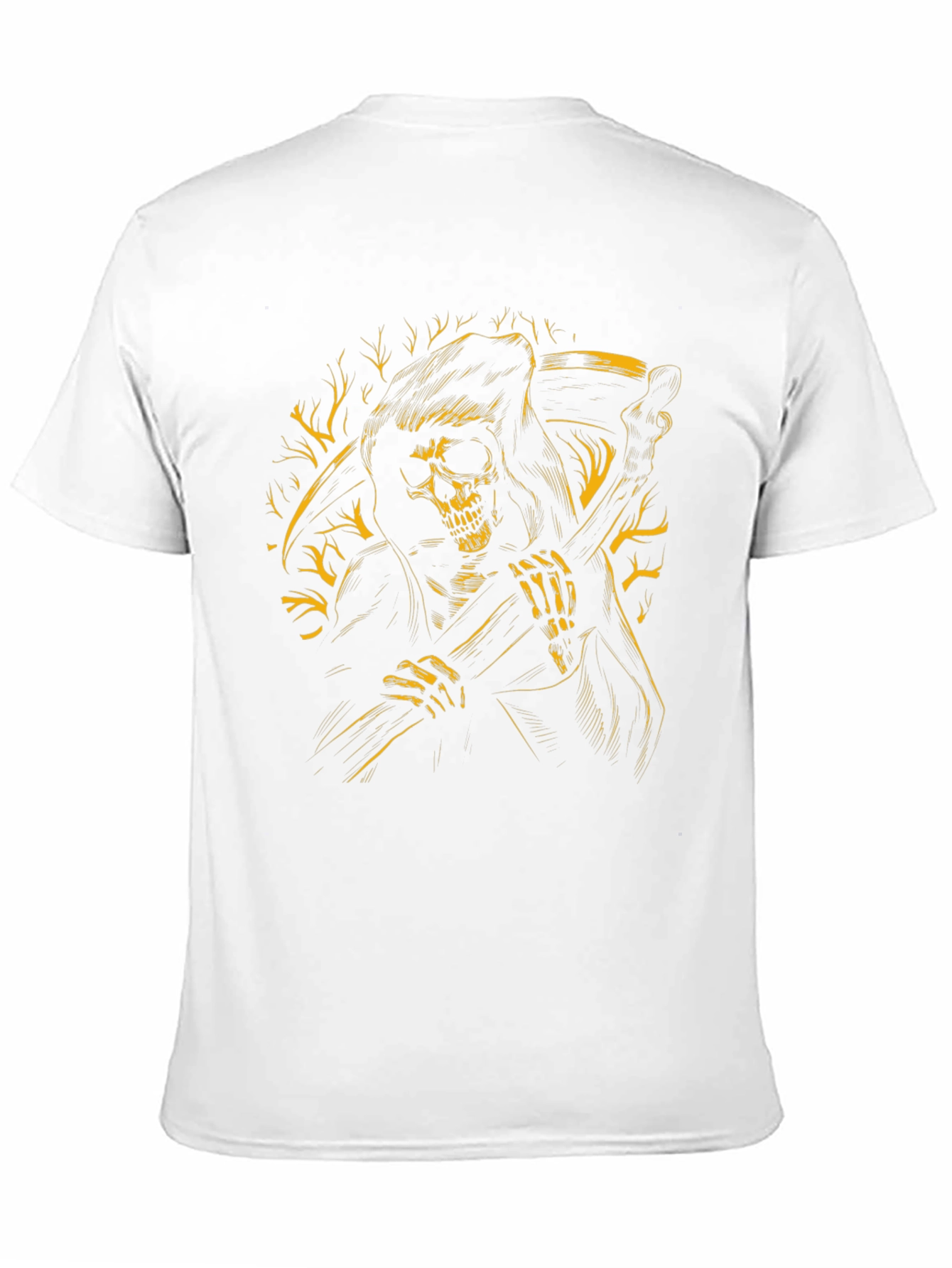 Grim Reaper Graphic Print Black T-Shirt