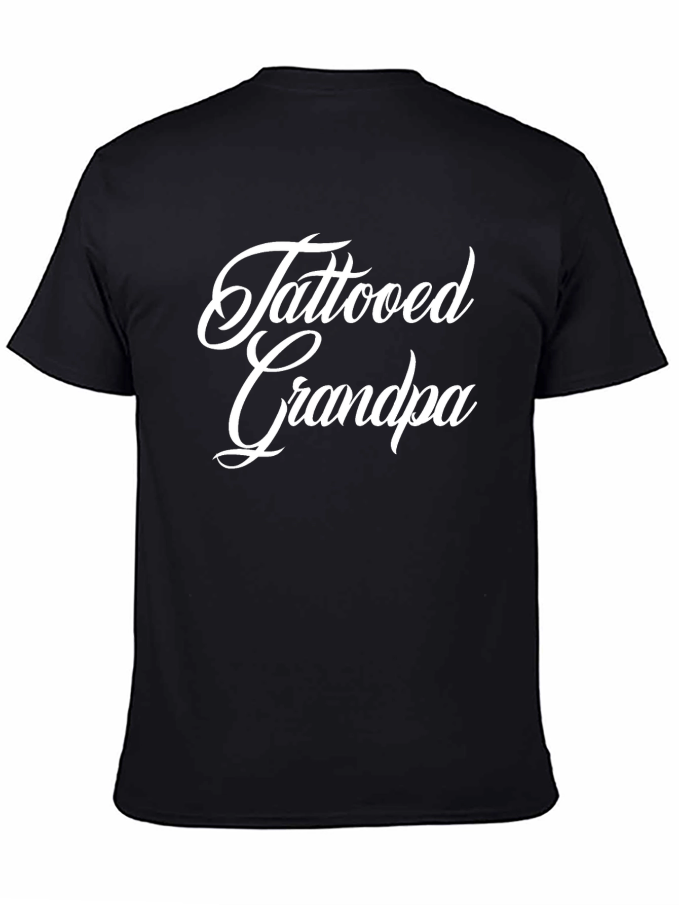 Tattooed Grandpa Graphic Tee - Black