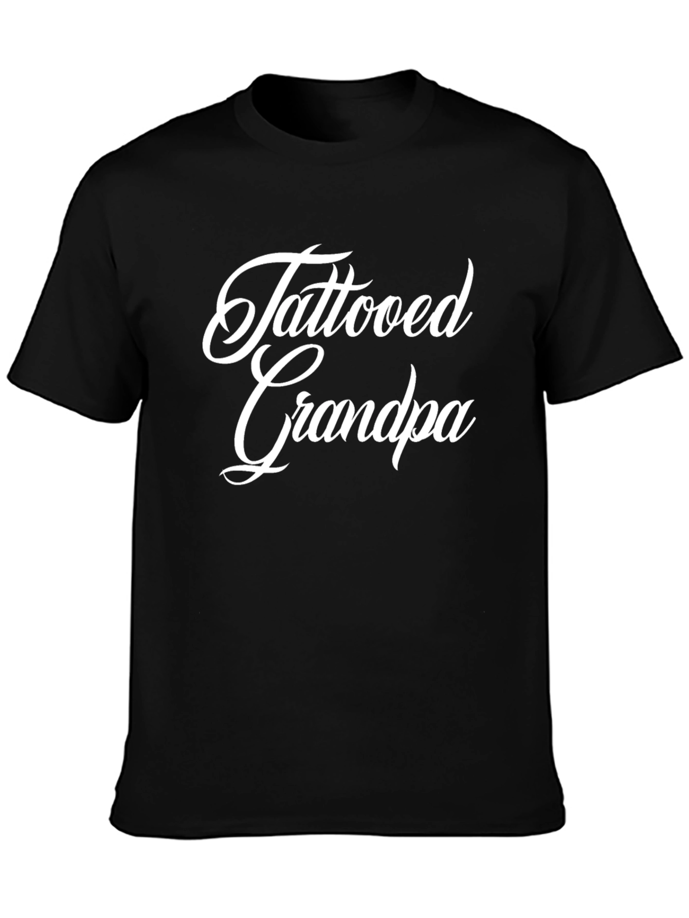 Tattooed Grandpa Graphic Tee - Black