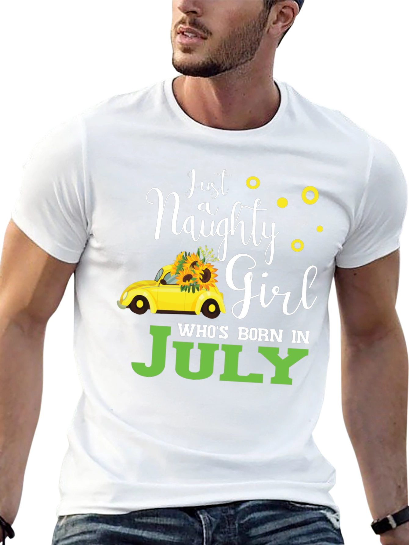 Naughty Girl July Birthday Black T-Shirt