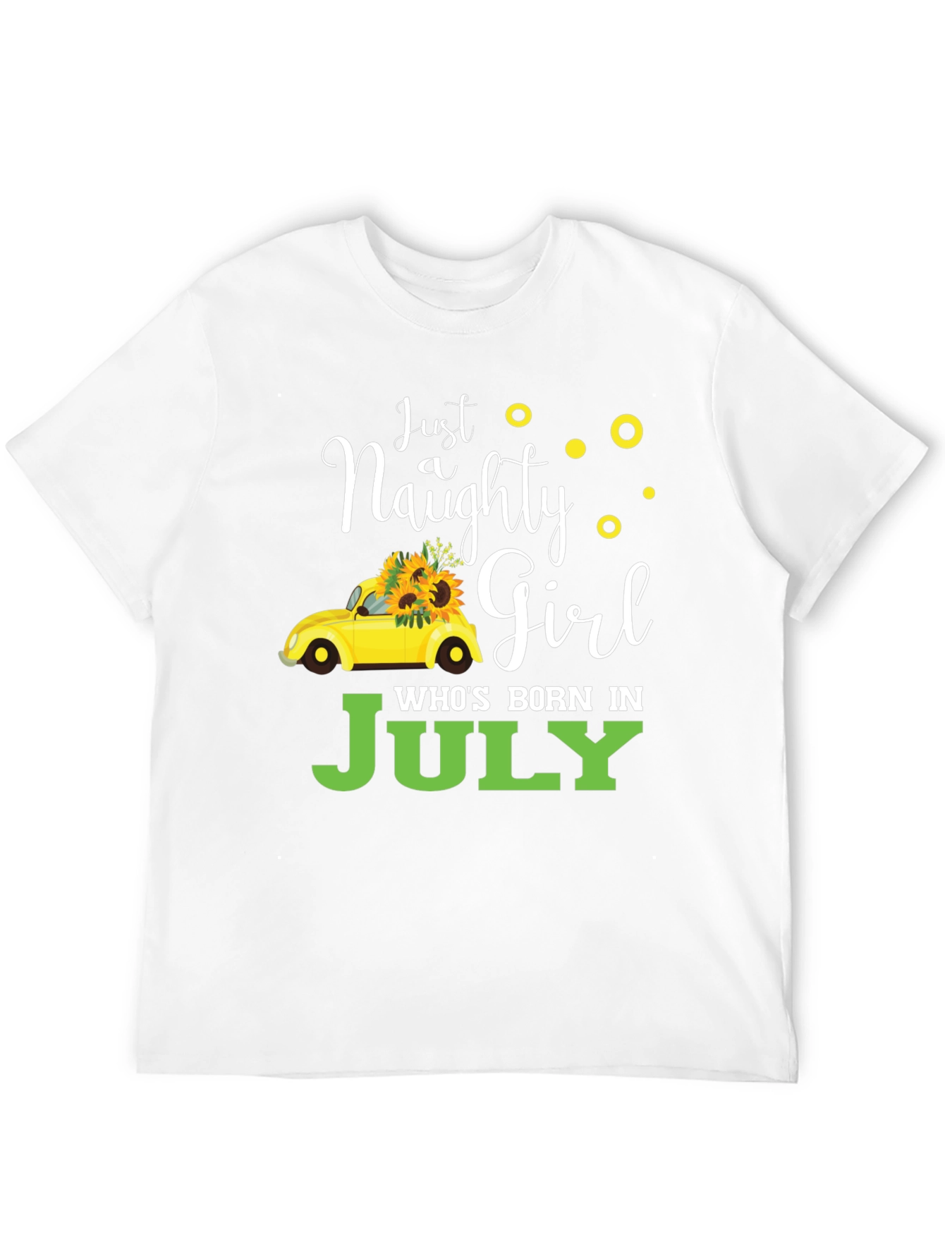 Naughty Girl July Birthday Black T-Shirt