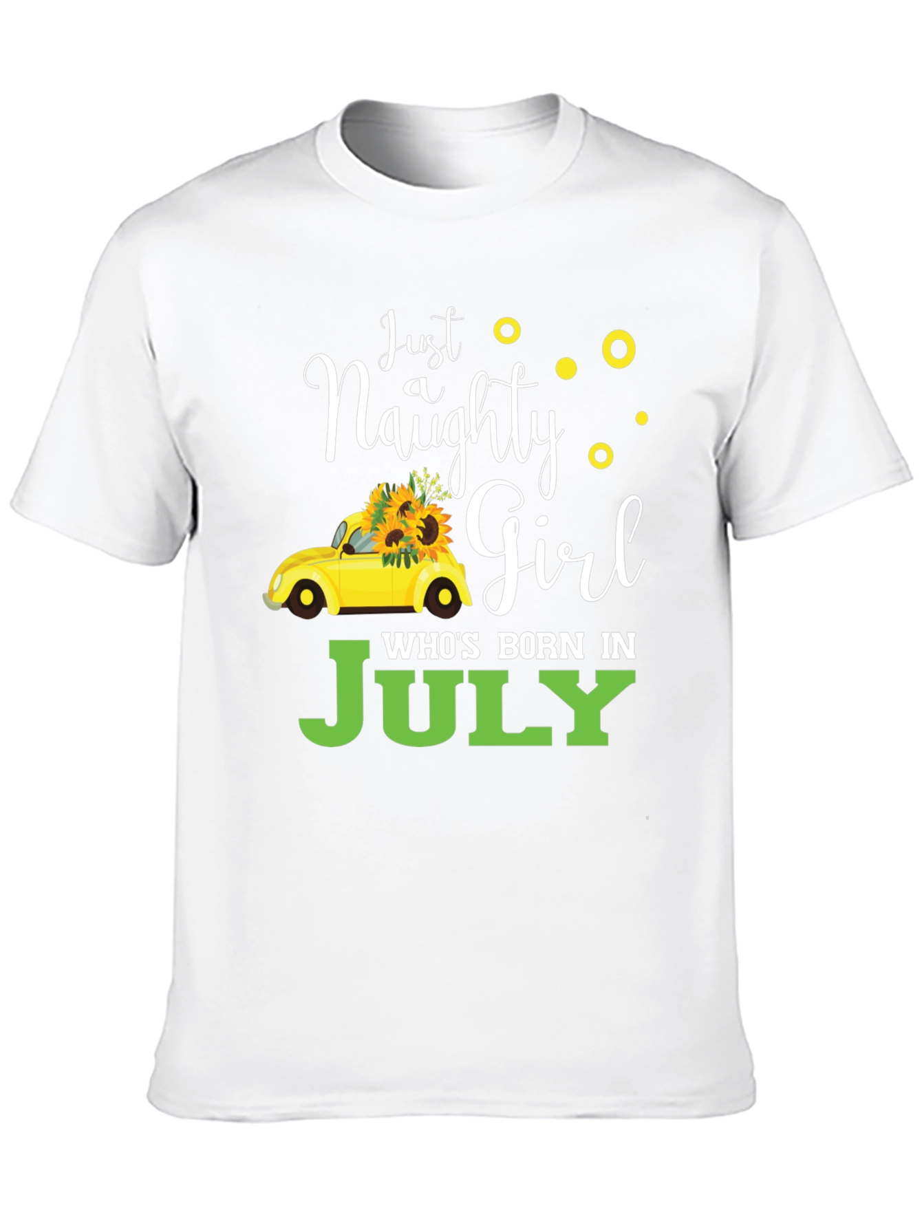 Naughty Girl July Birthday Black T-Shirt