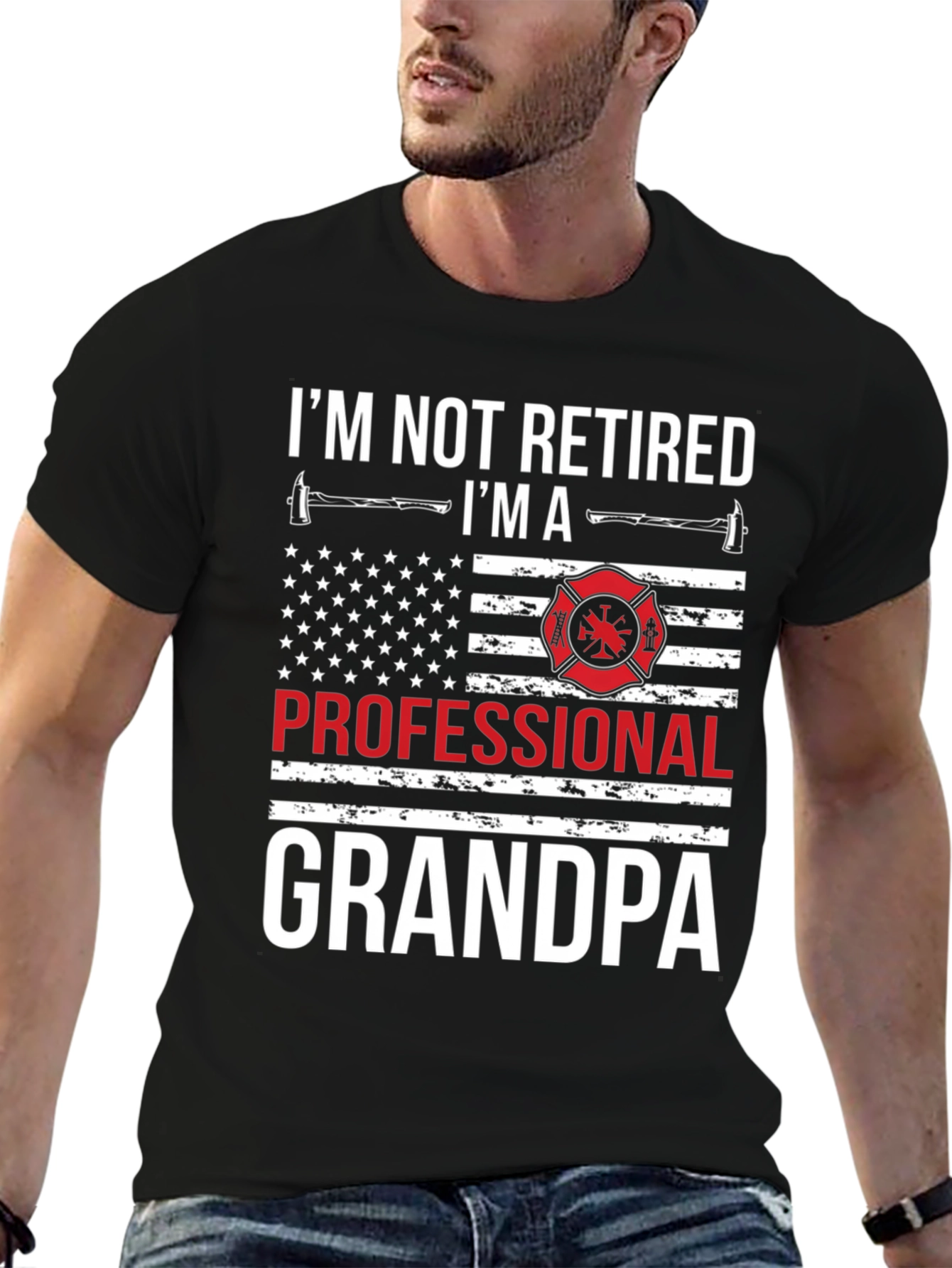 Professional Grandpa Firefighter T-Shirt