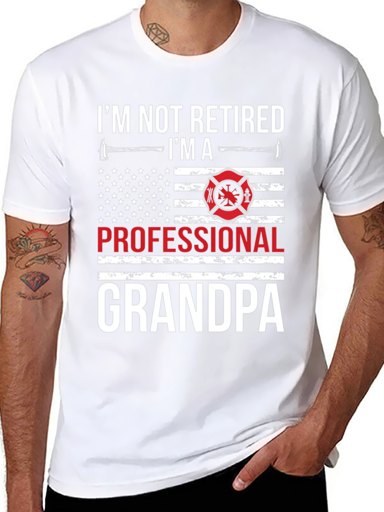 Professional Grandpa Firefighter T-Shirt