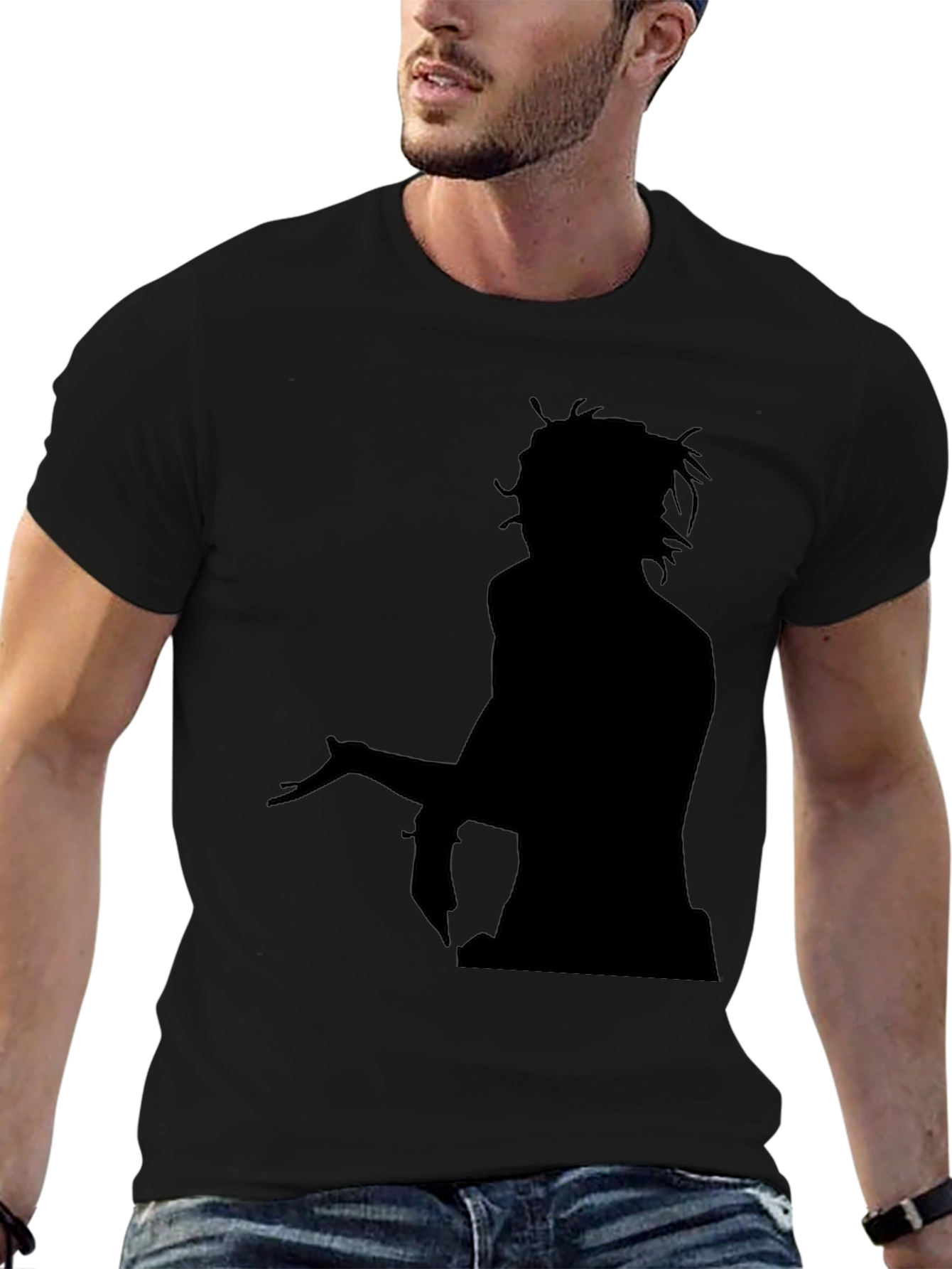 Silhouette Graphic Print Black T-Shirt