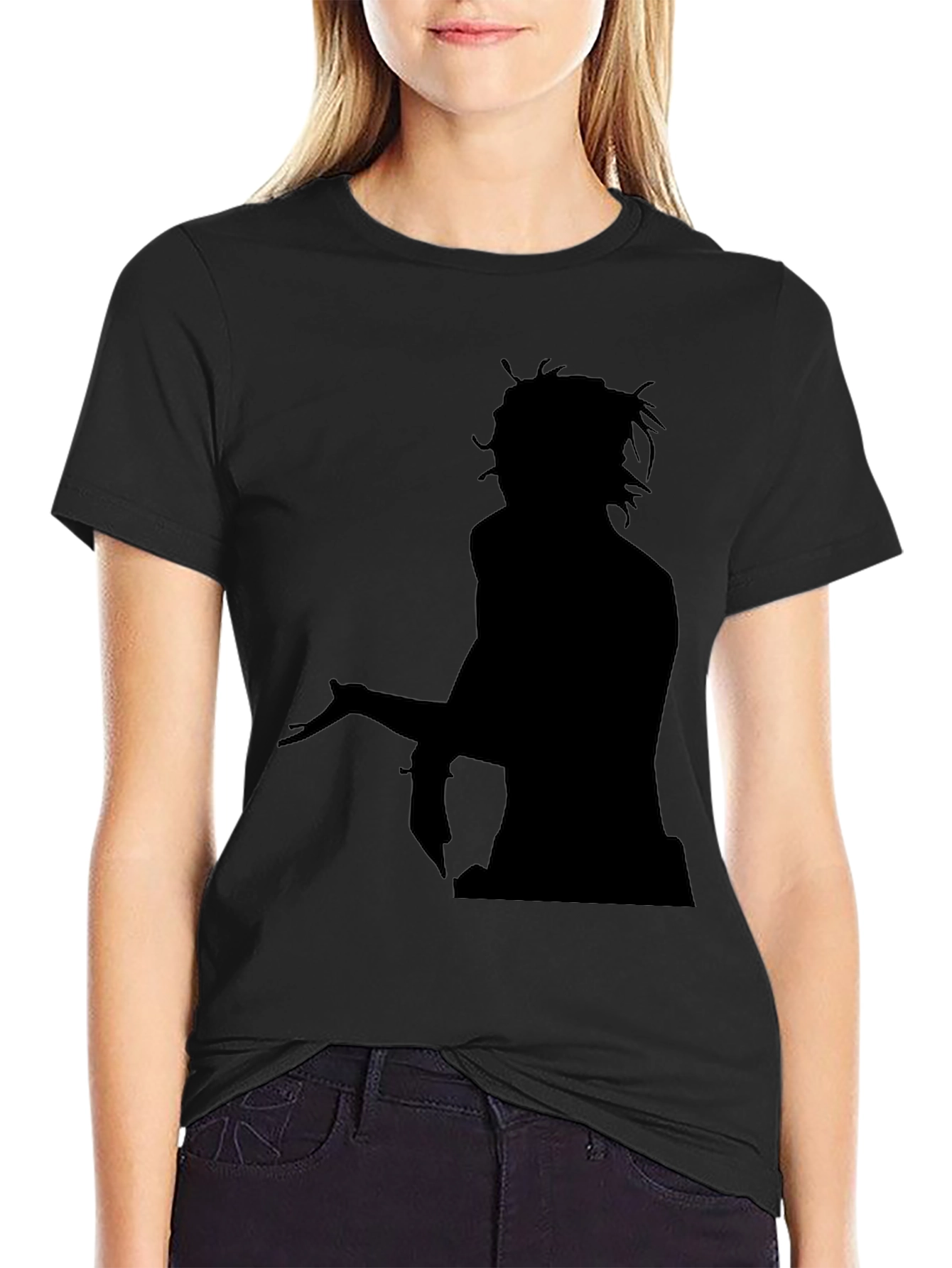 Silhouette Graphic Print Black T-Shirt