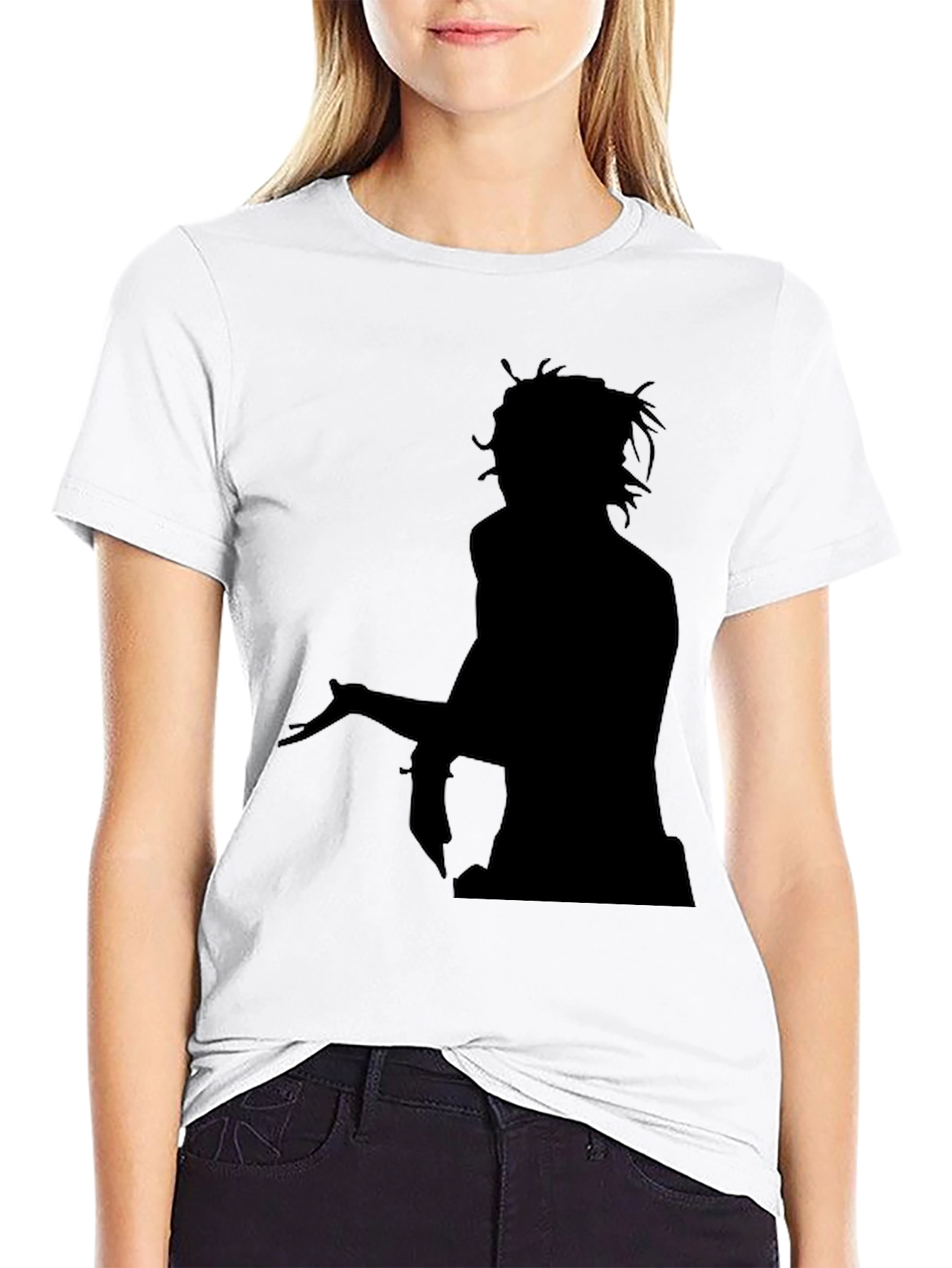 Silhouette Graphic Print Black T-Shirt