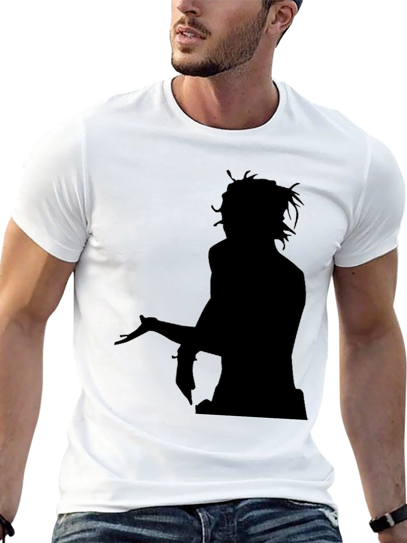 Silhouette Graphic Print Black T-Shirt