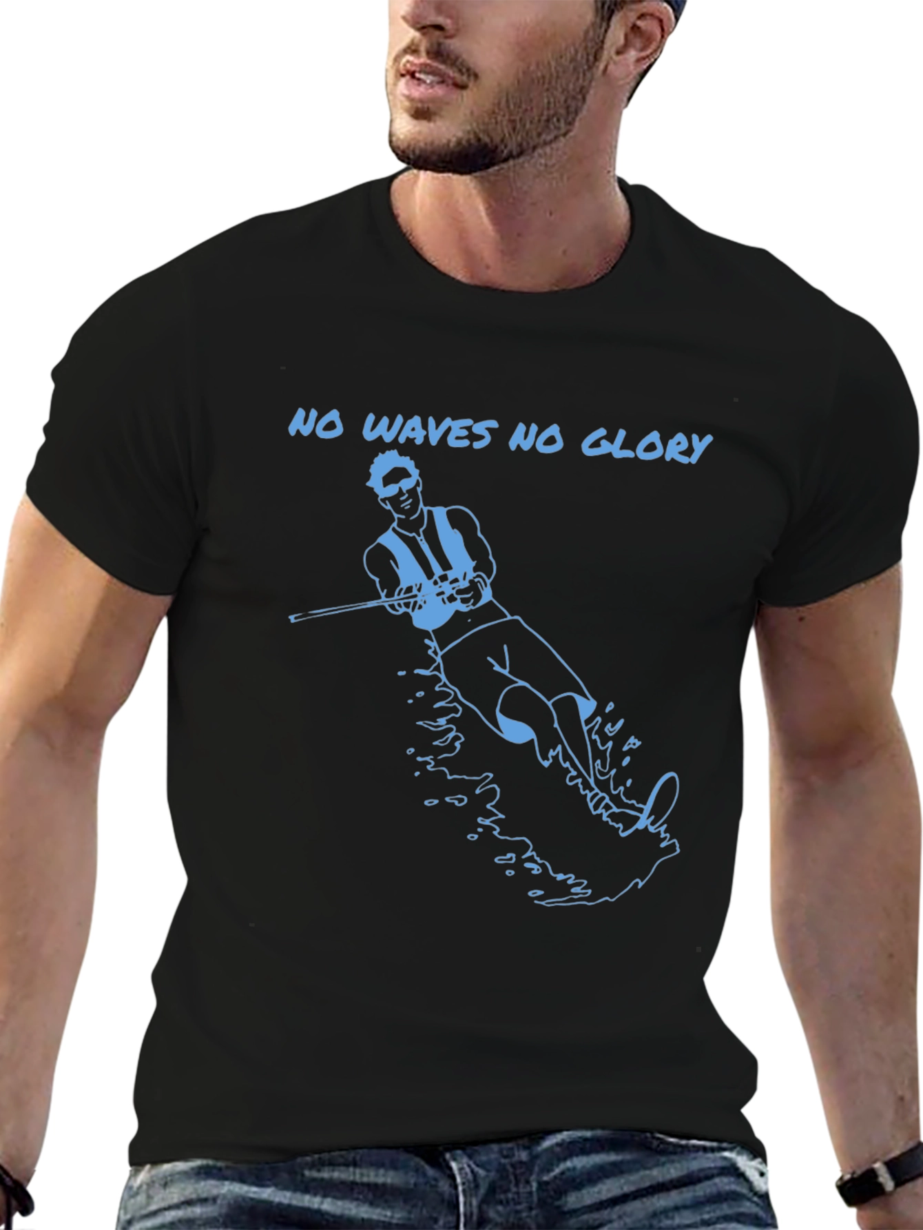 No Waves No Glory Graphic T-Shirt