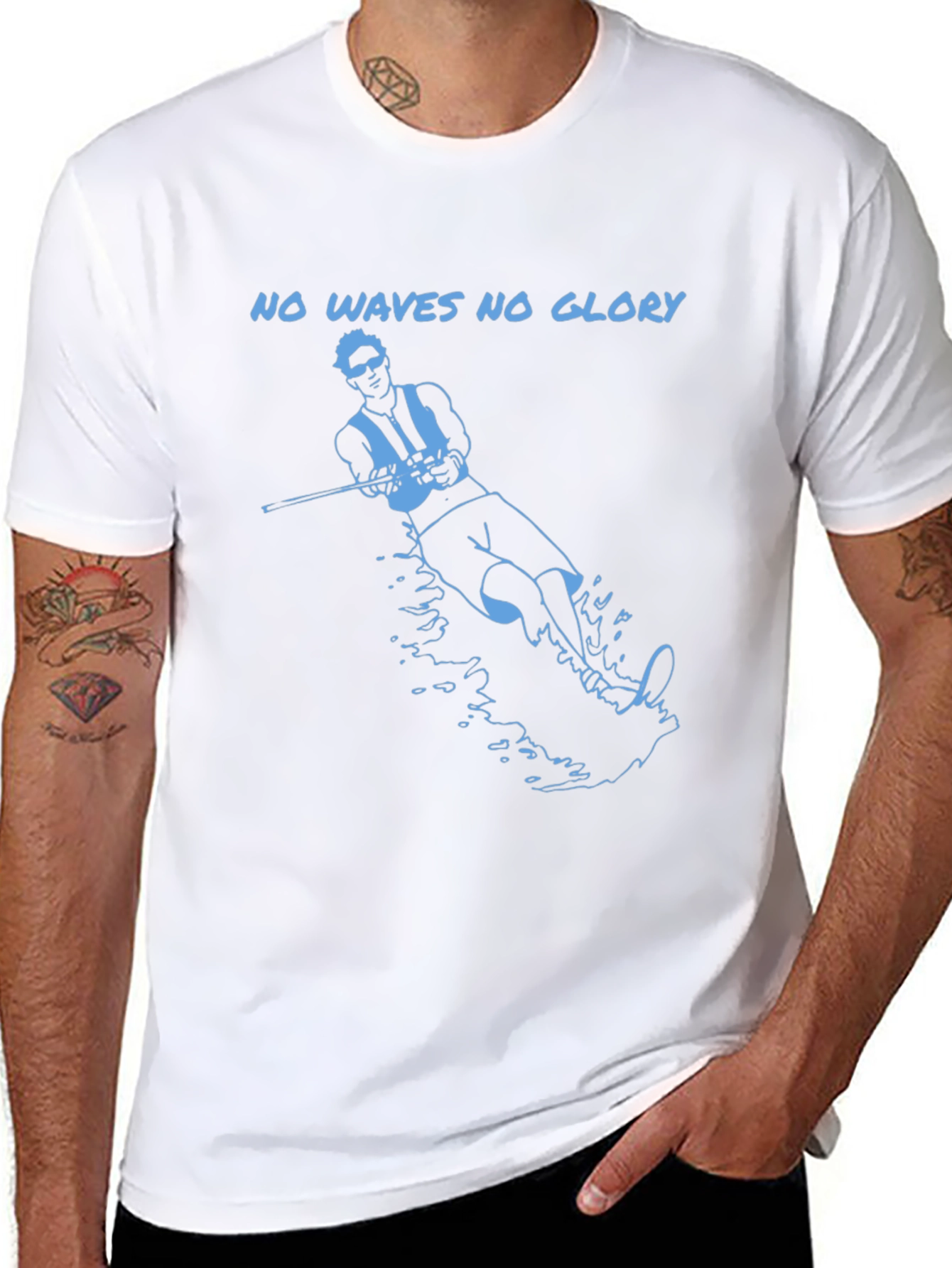 No Waves No Glory Graphic T-Shirt