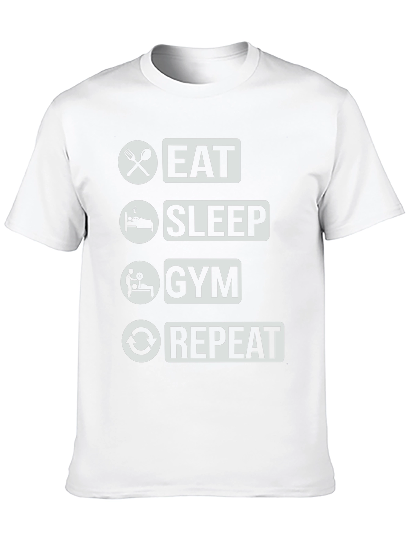 Eat Sleep Gym Repeat T-Shirt - Fitness Lifestyle