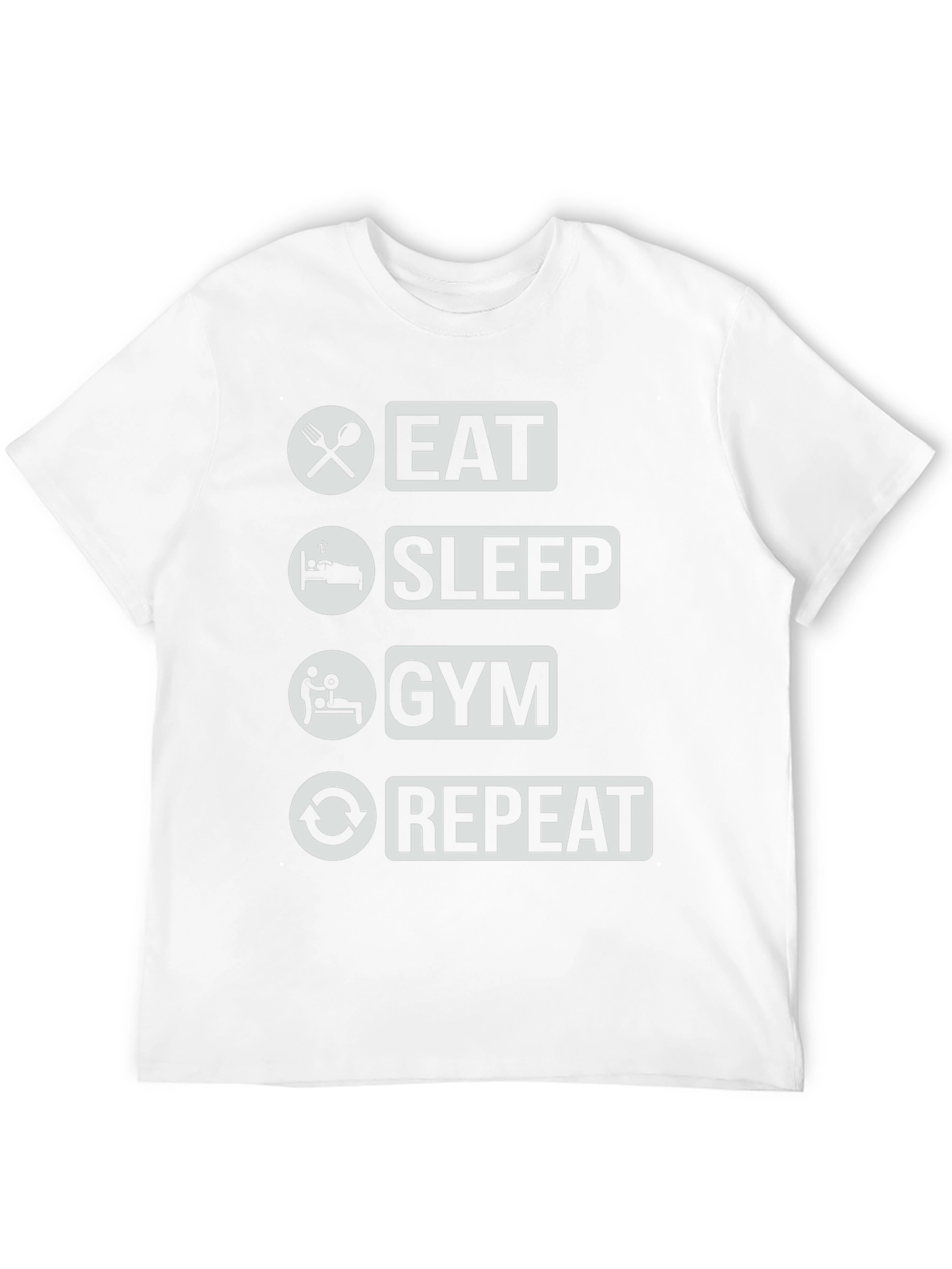 Eat Sleep Gym Repeat T-Shirt - Fitness Lifestyle