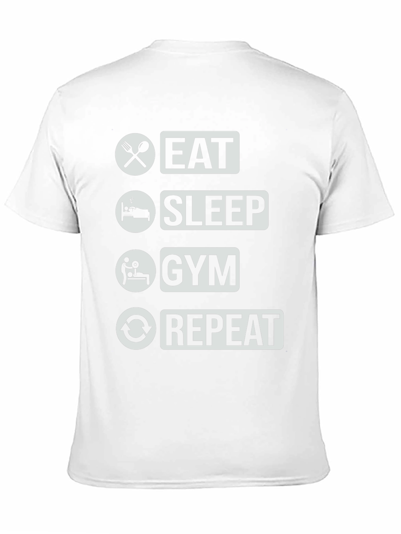 Eat Sleep Gym Repeat T-Shirt - Fitness Lifestyle