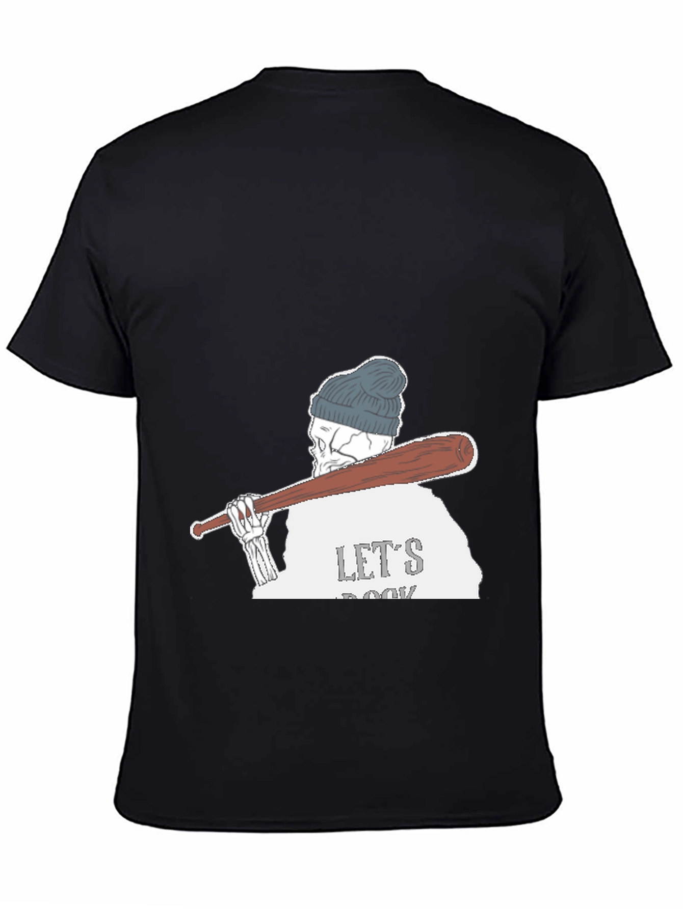 Skeleton Baseball Tee - Lets Rock