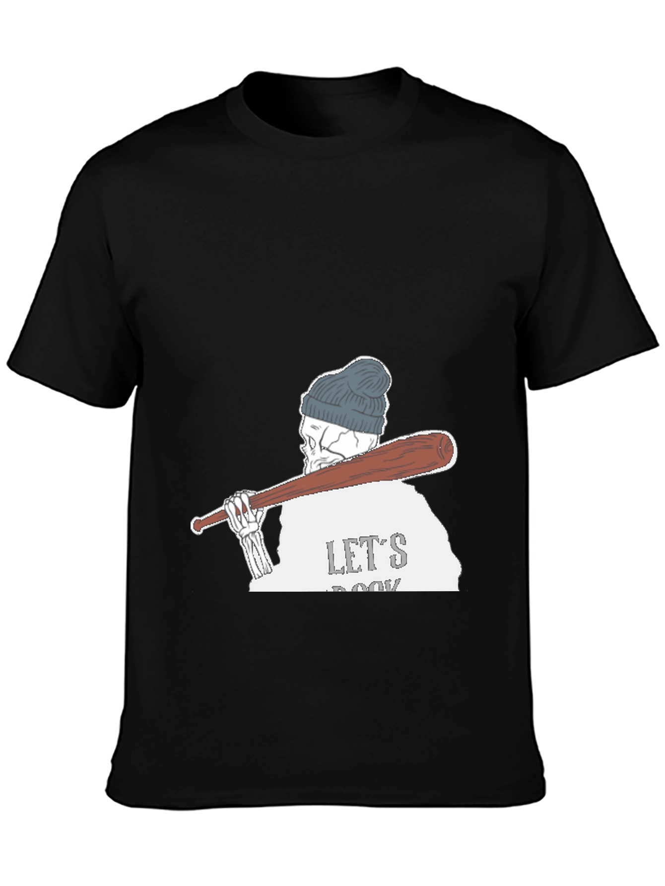 Skeleton Baseball Tee - Lets Rock
