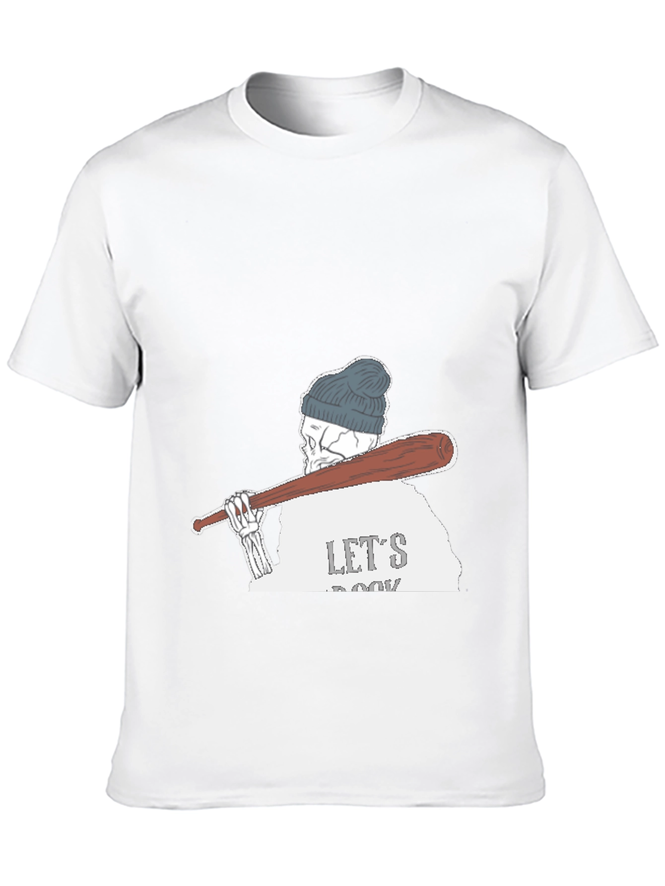 Skeleton Baseball Tee - Lets Rock