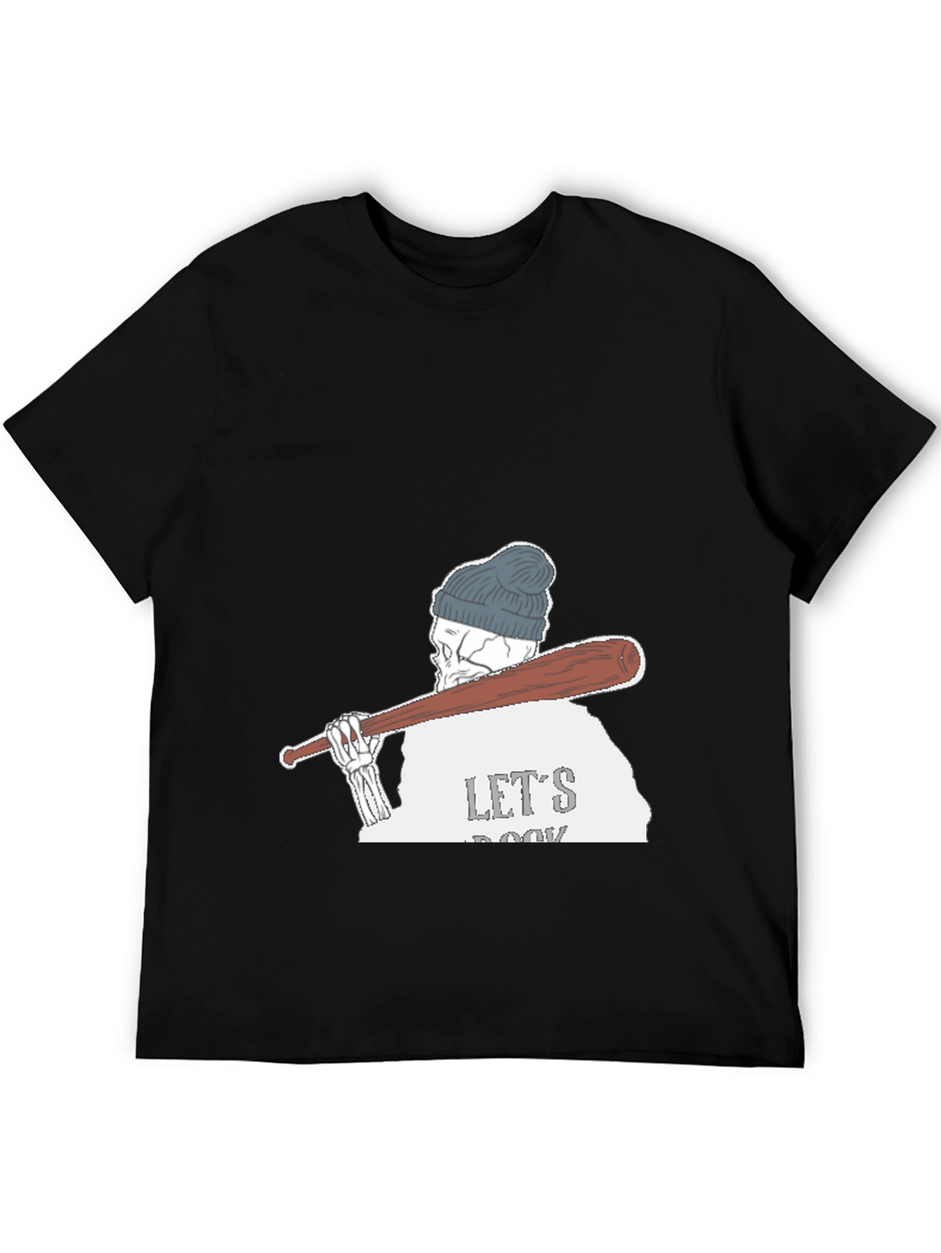Skeleton Baseball Tee - Lets Rock