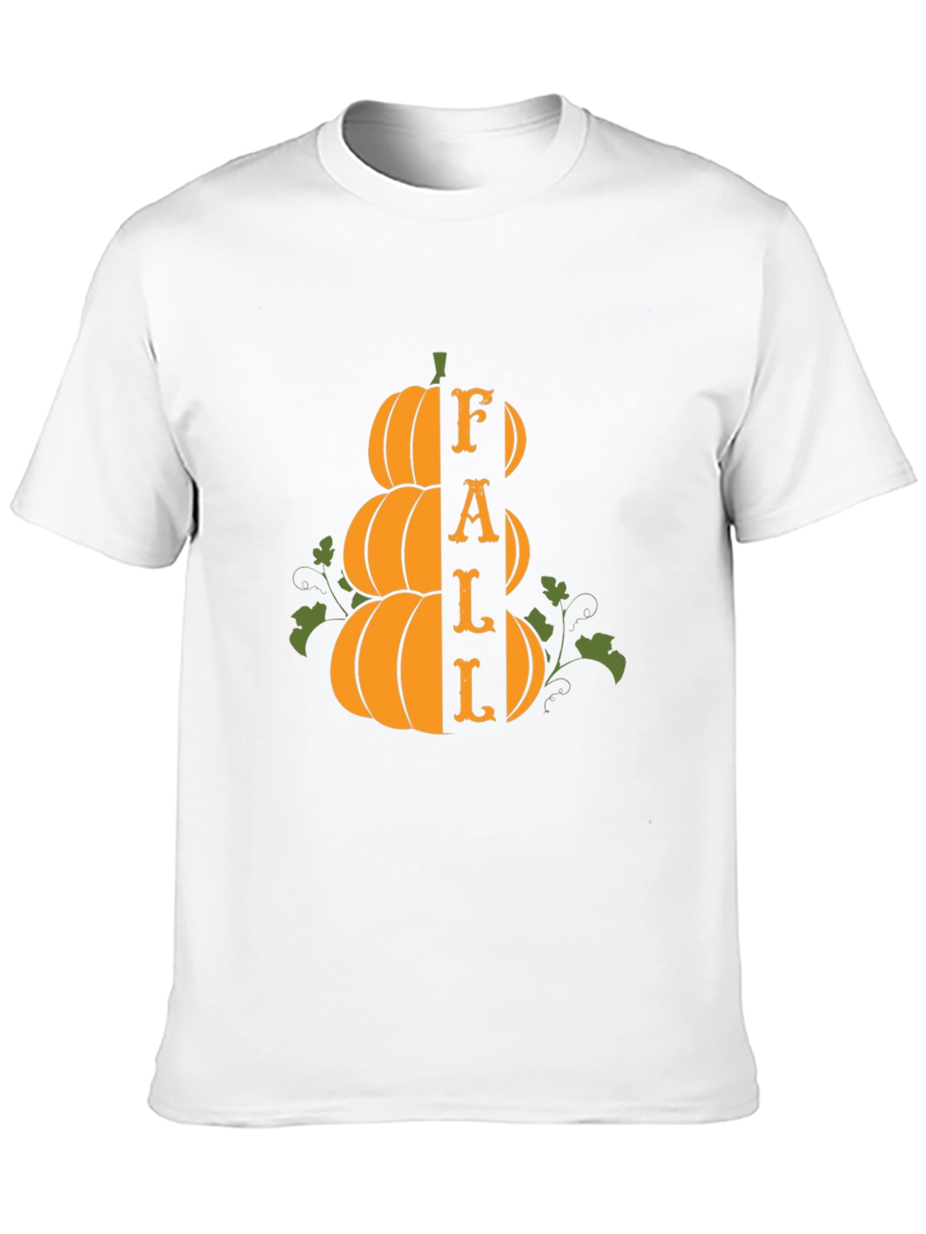 Fall Pumpkin Stack Graphic Tee - Spooky Season Apparel